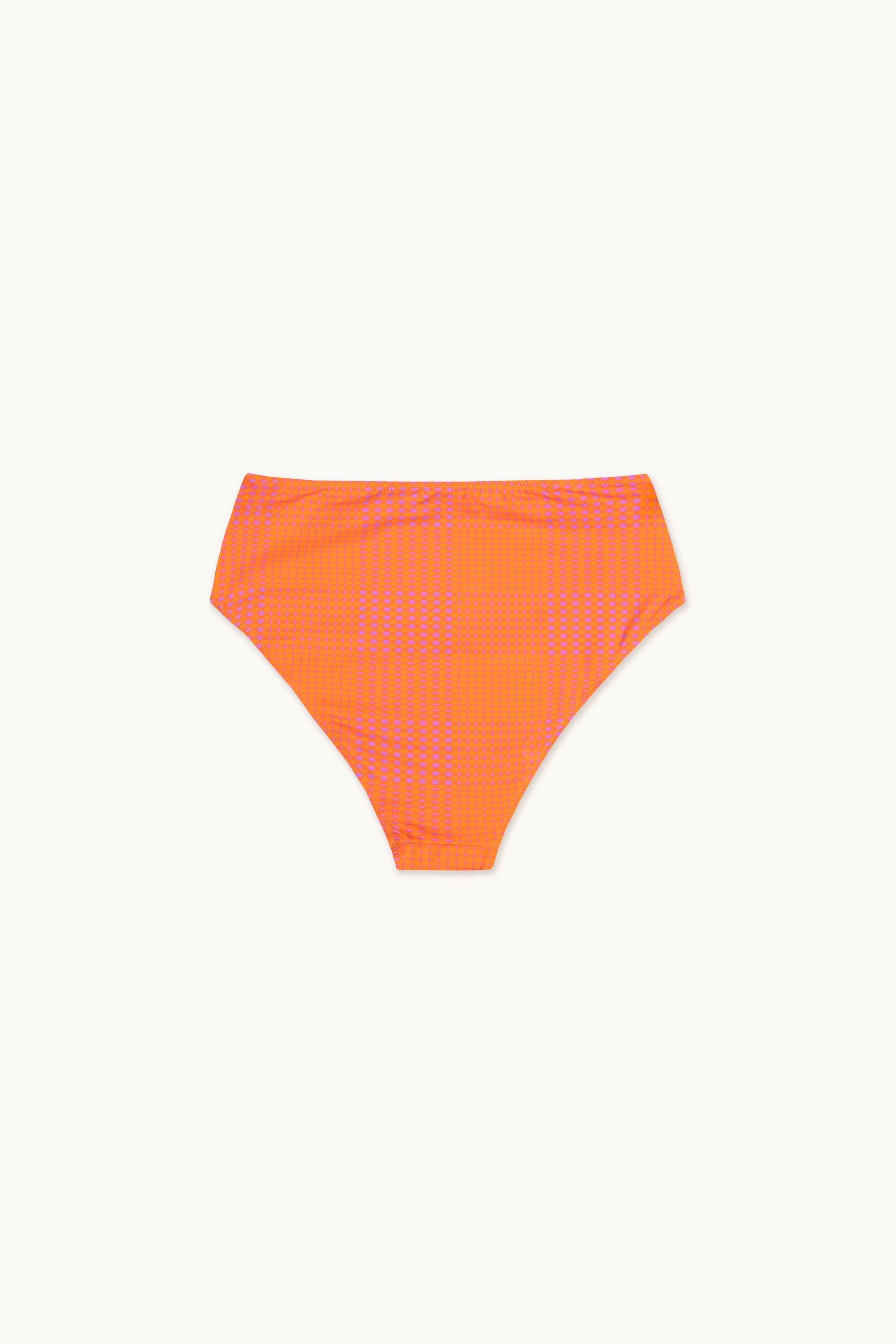 CHECK HIGH-WAISTED BIKINI BOTTOM