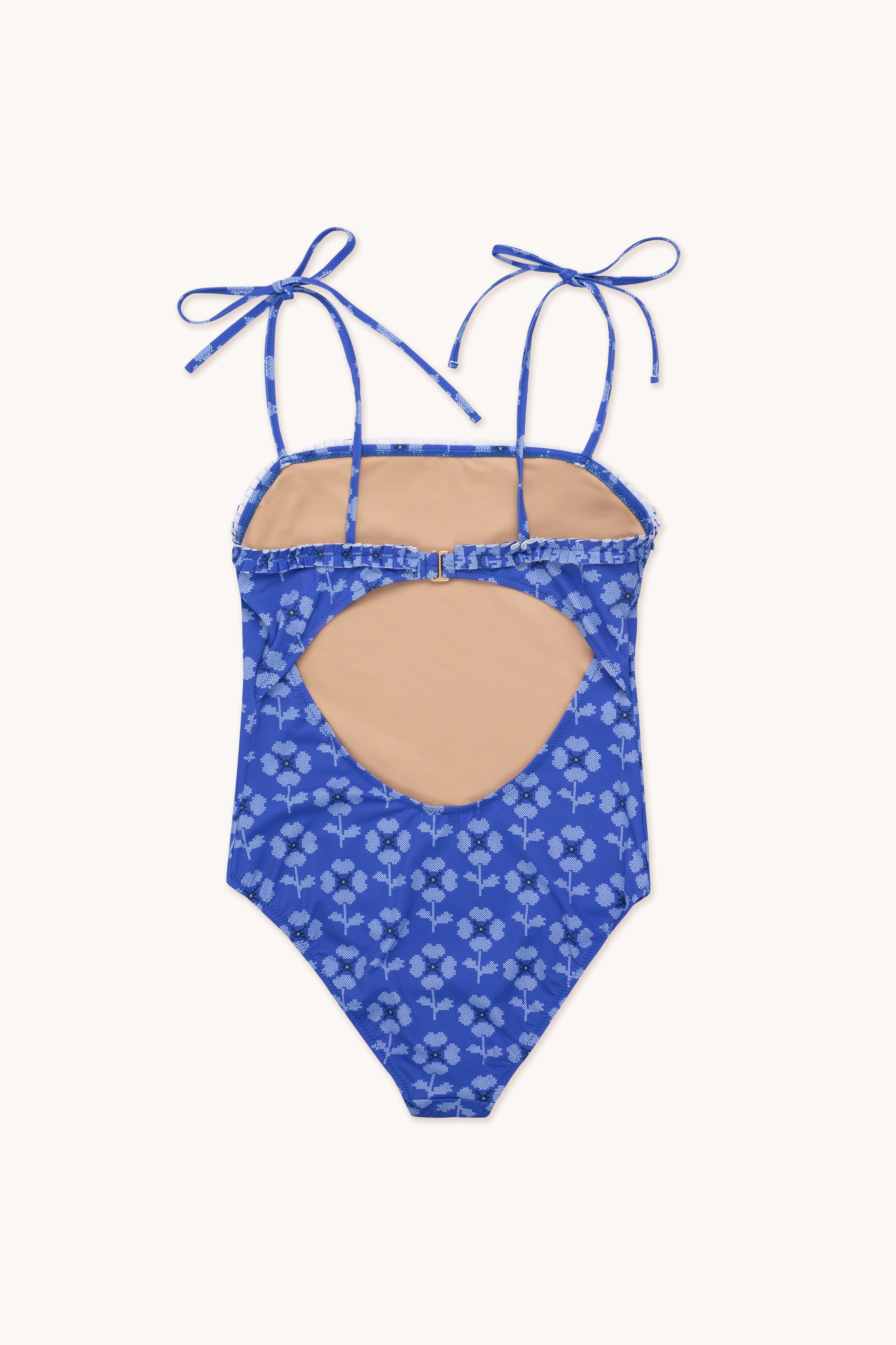 CROSS STITCH FLOWERS SWIMSUIT