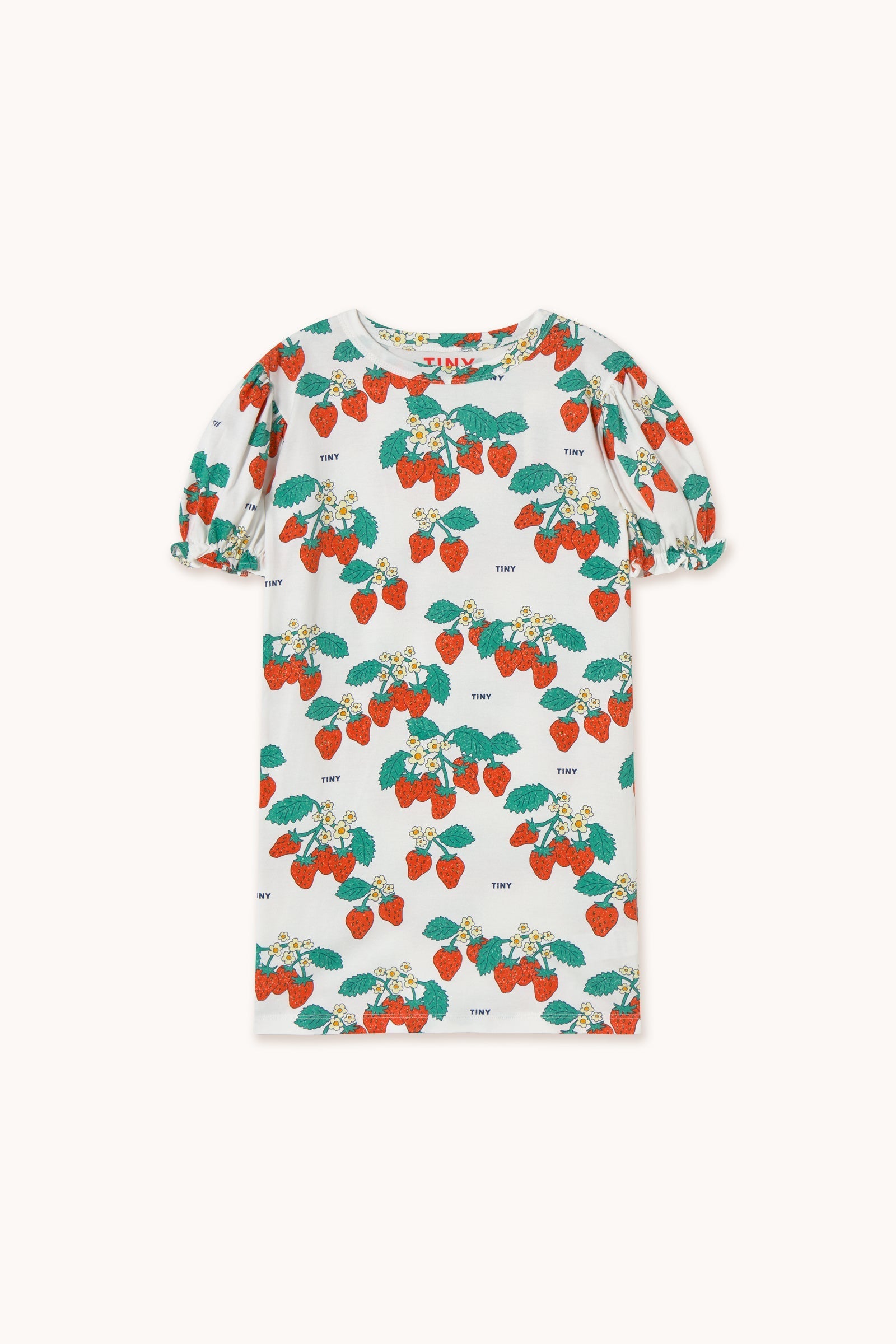 VESTIDO MANGA ABULLONADA STRAWBERRIES