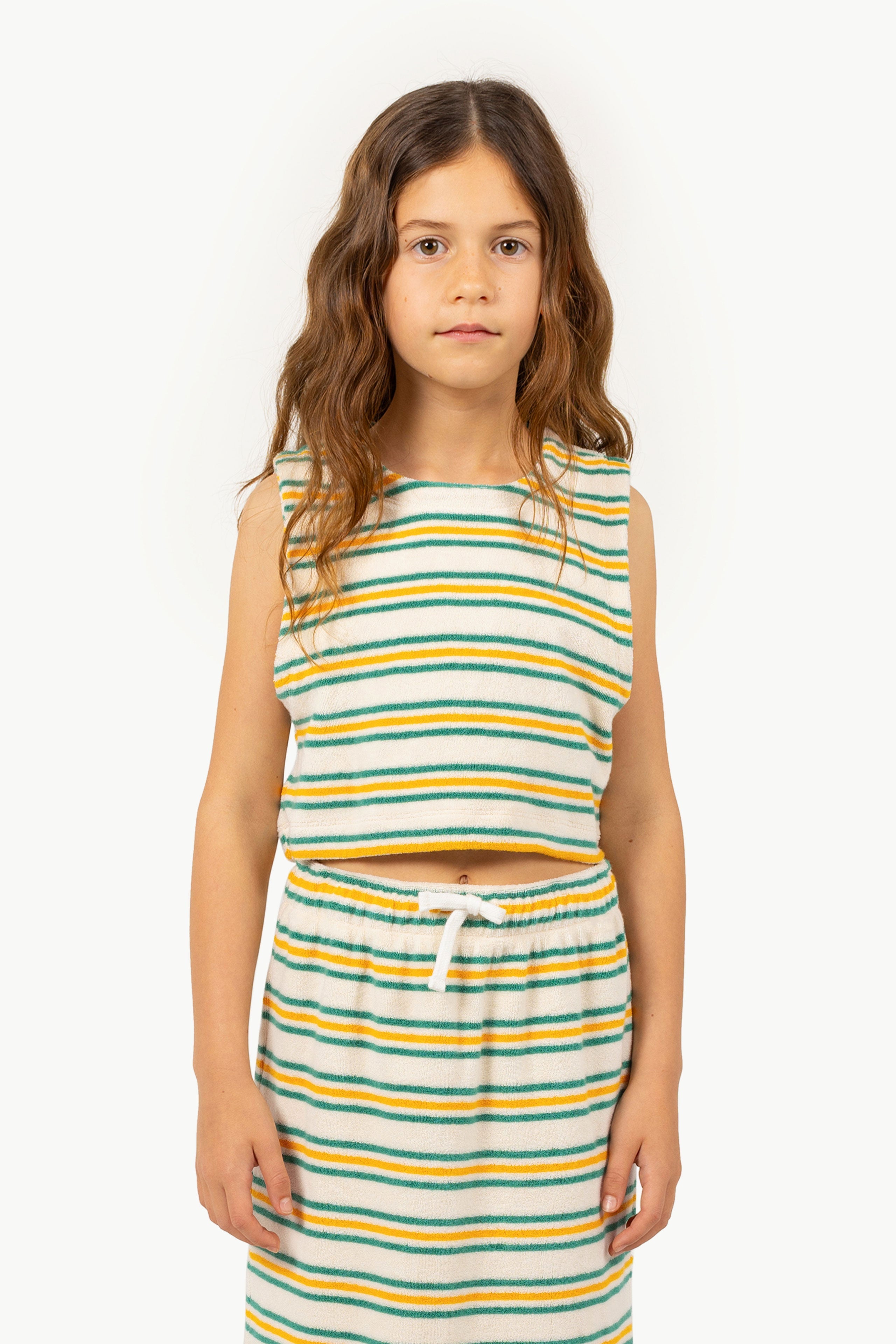 STRIPES MULTICOLOR SLEEVELESS TEE