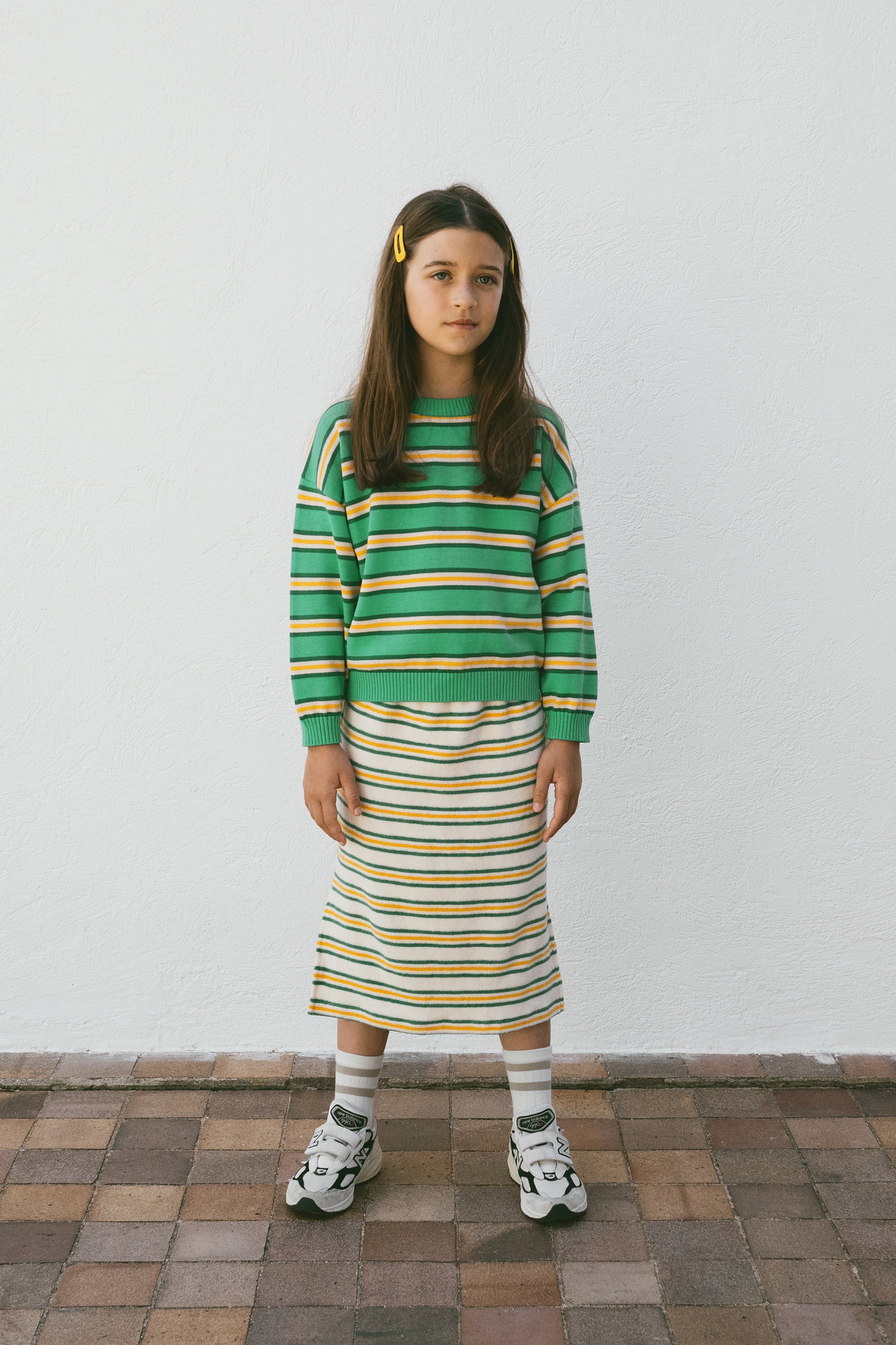 STRIPES MULTICOLOR LONG SKIRT