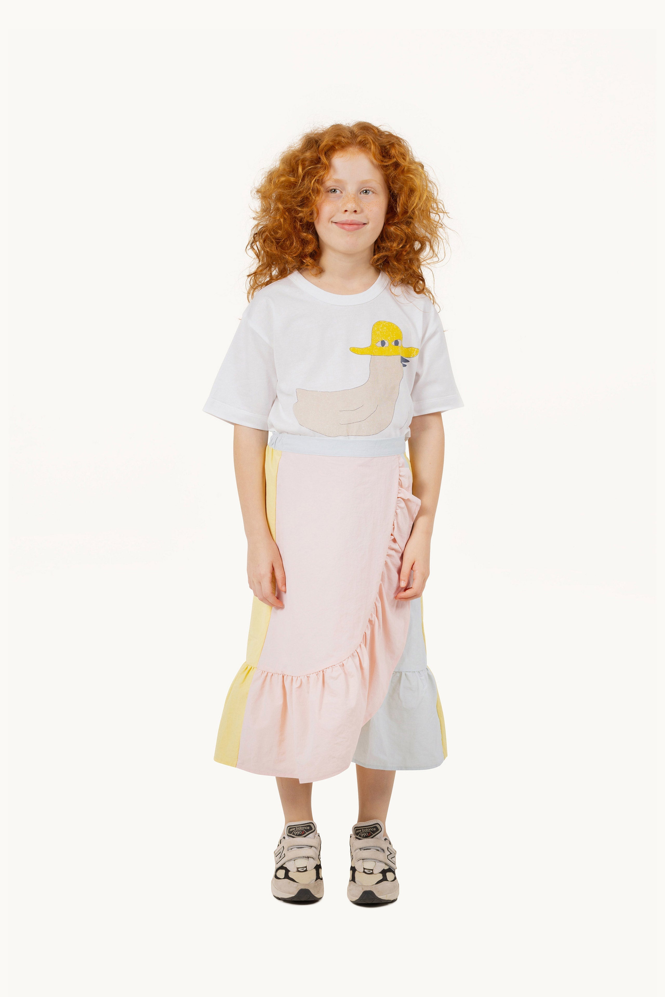 WRAP COLOR BLOCK SKIRT