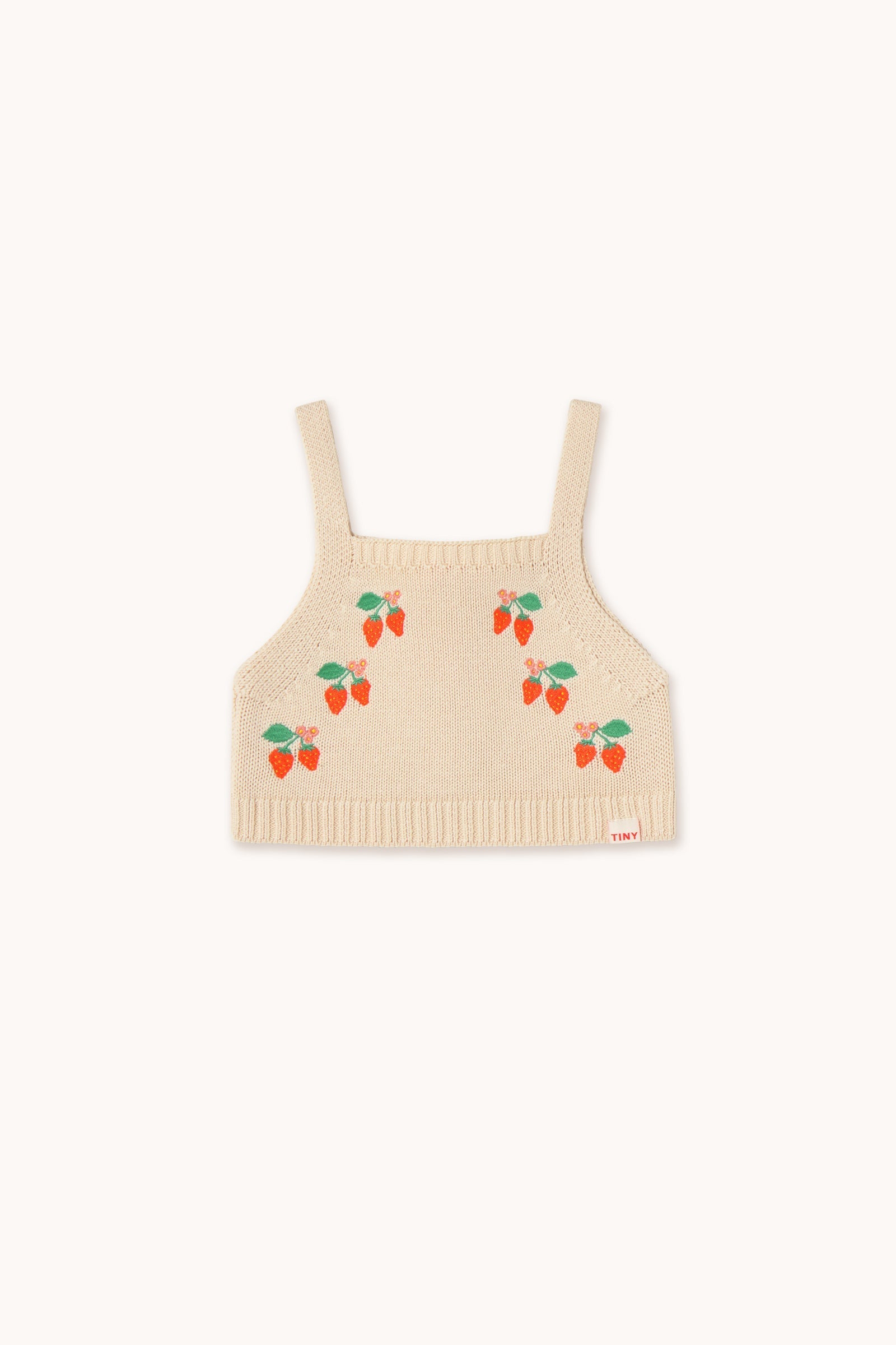 TOP CROP DE PUNTO FRESAS