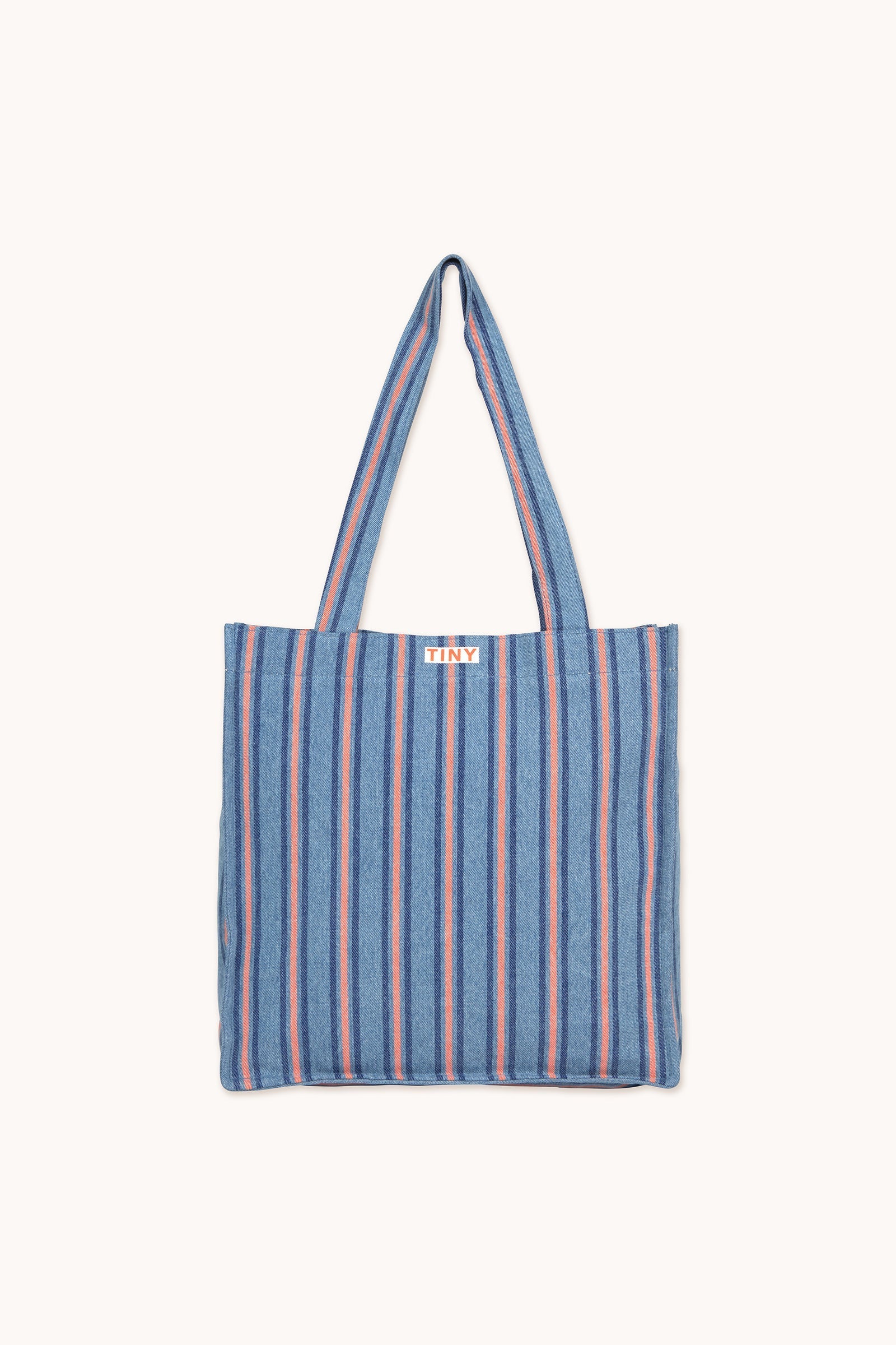STRIPES DENIM TOTE BAG