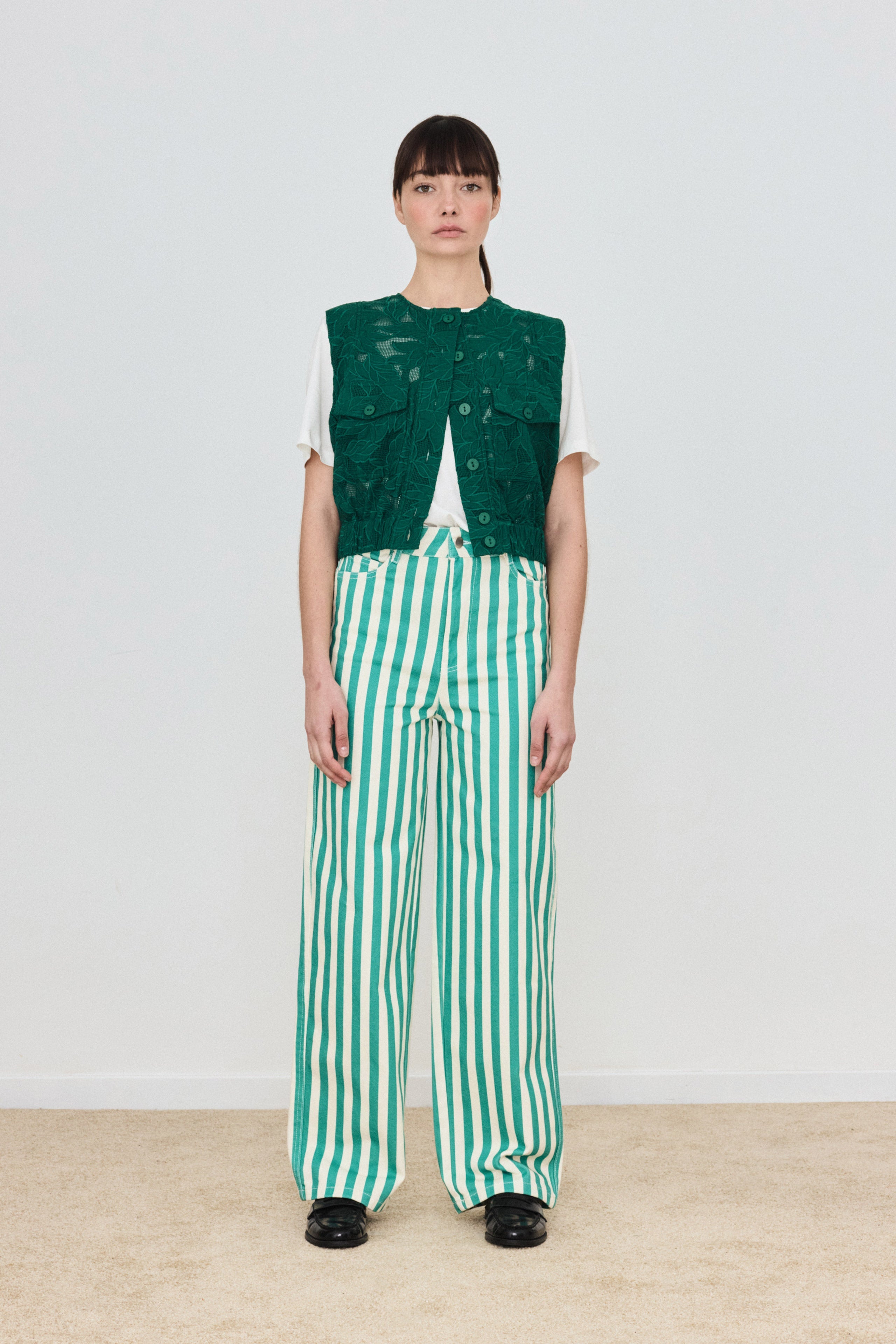 GUIPURE POCKETS TOP