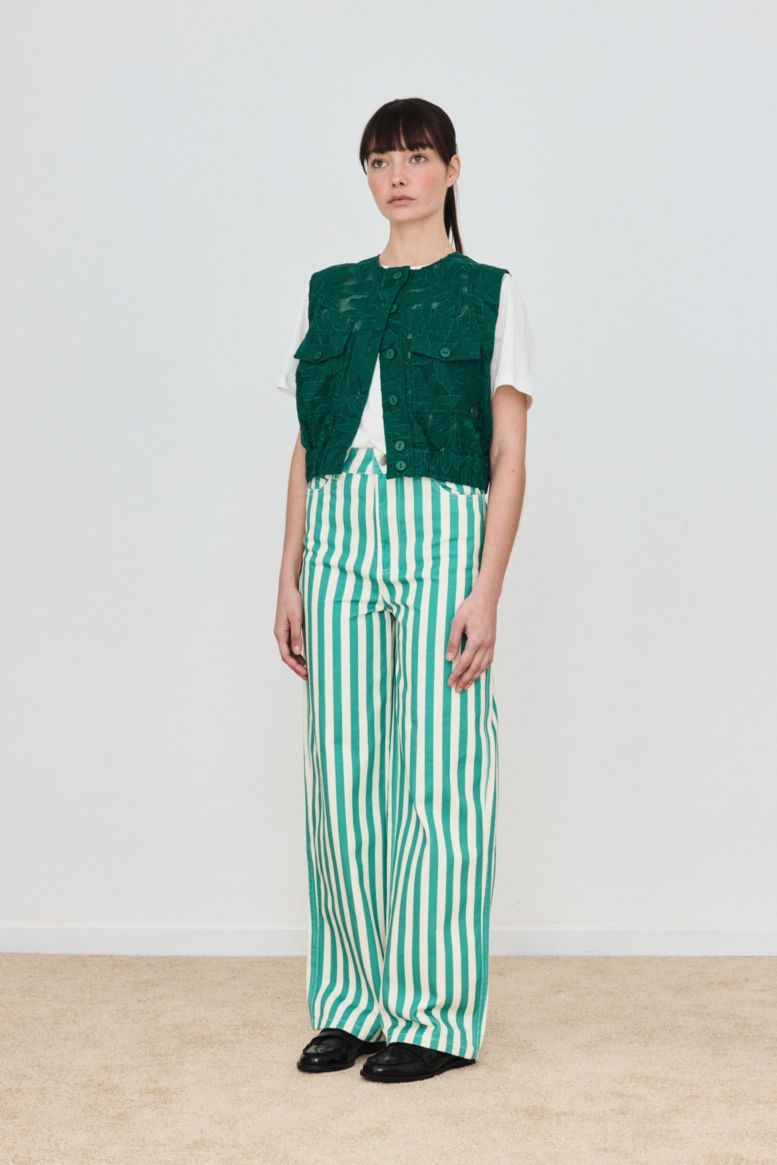 GUIPURE POCKETS TOP