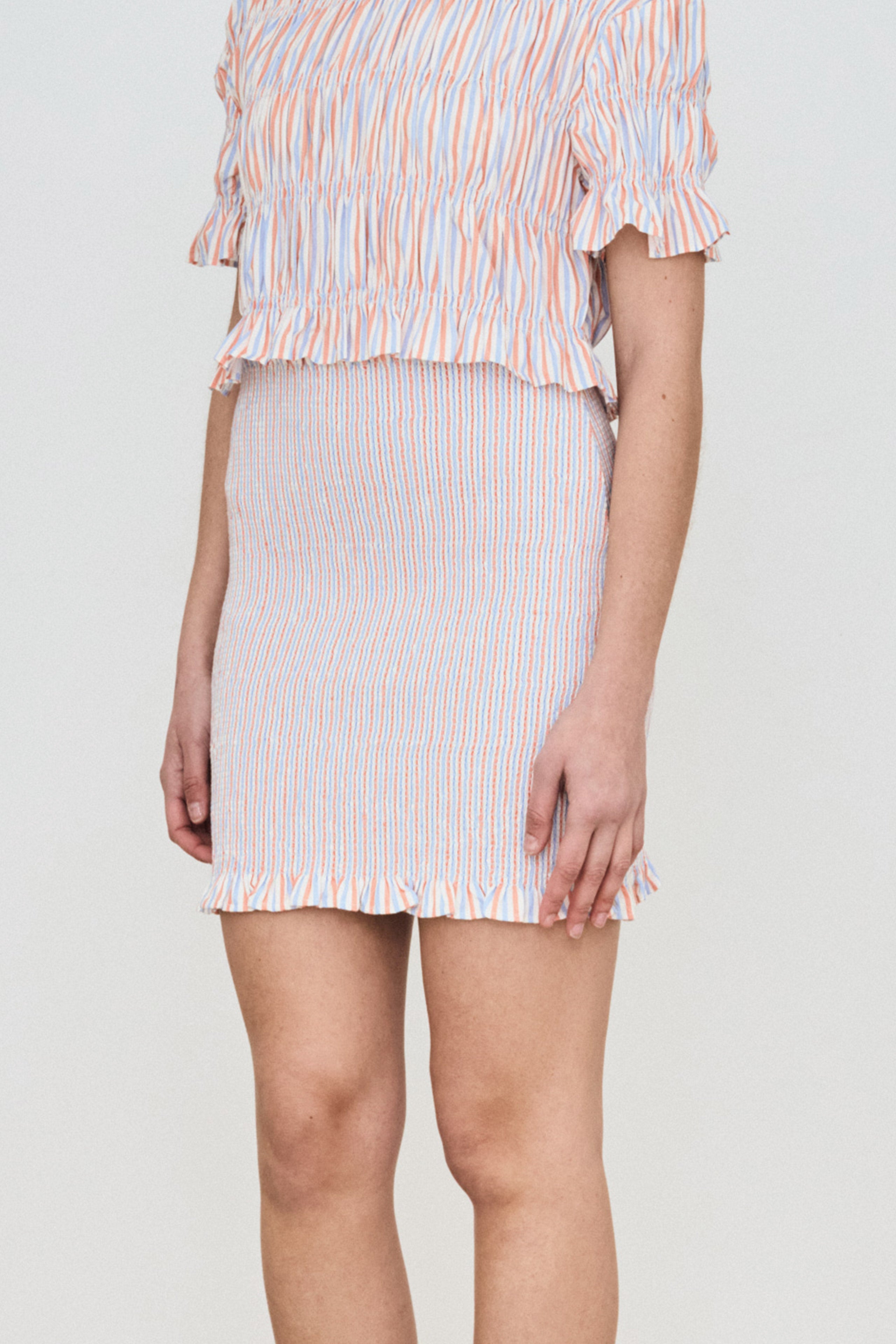 MINIFALDA A RAYAS SMOCK