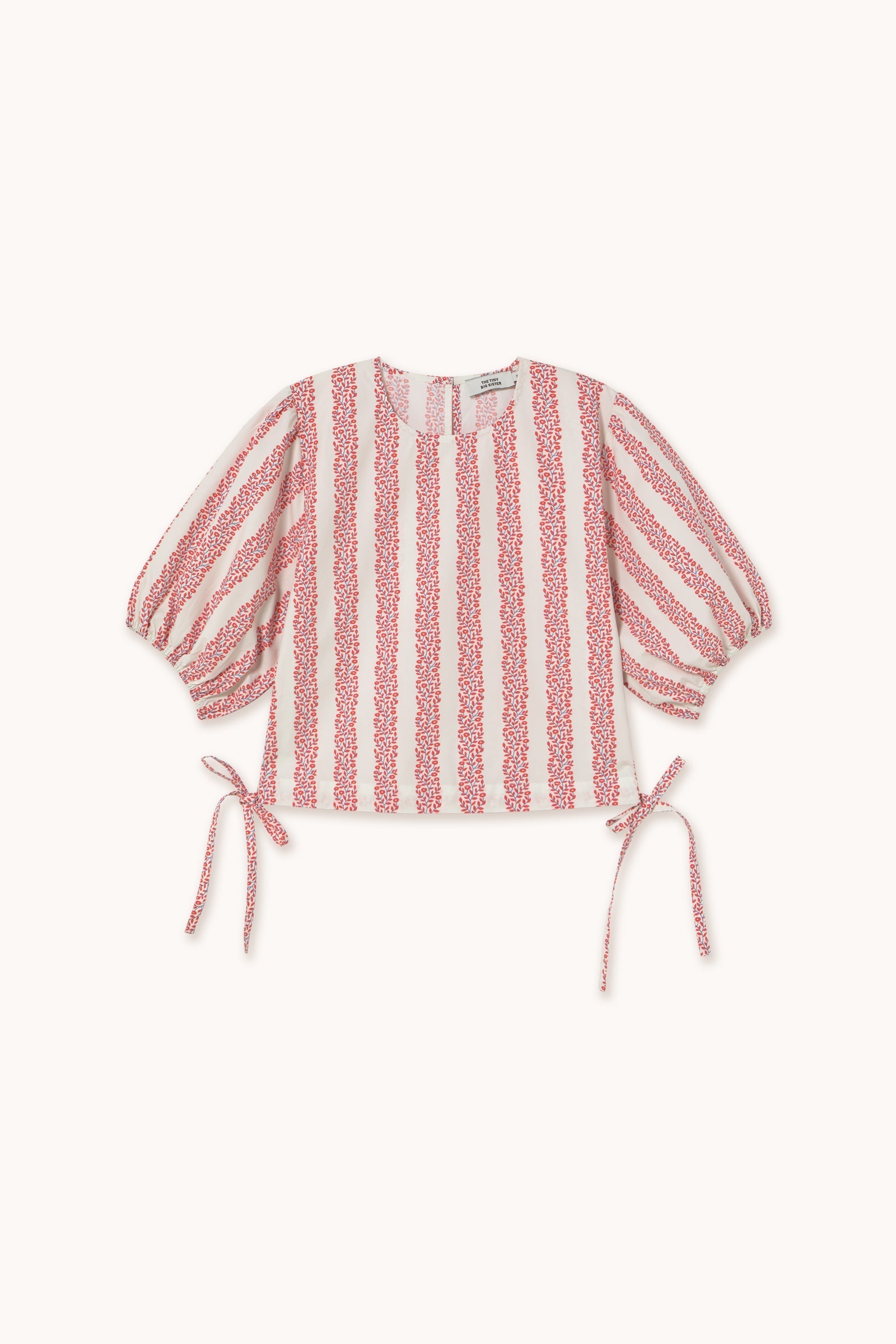 FLOWERS PUFF SLEEVES BLOUSE