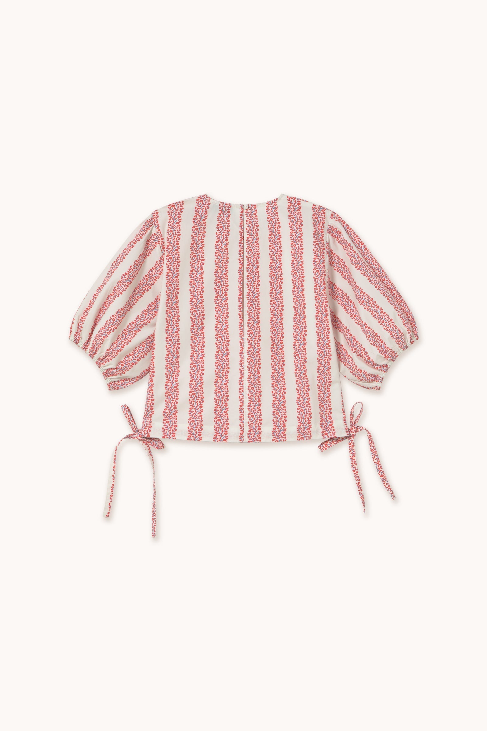 FLOWERS PUFF SLEEVES BLOUSE