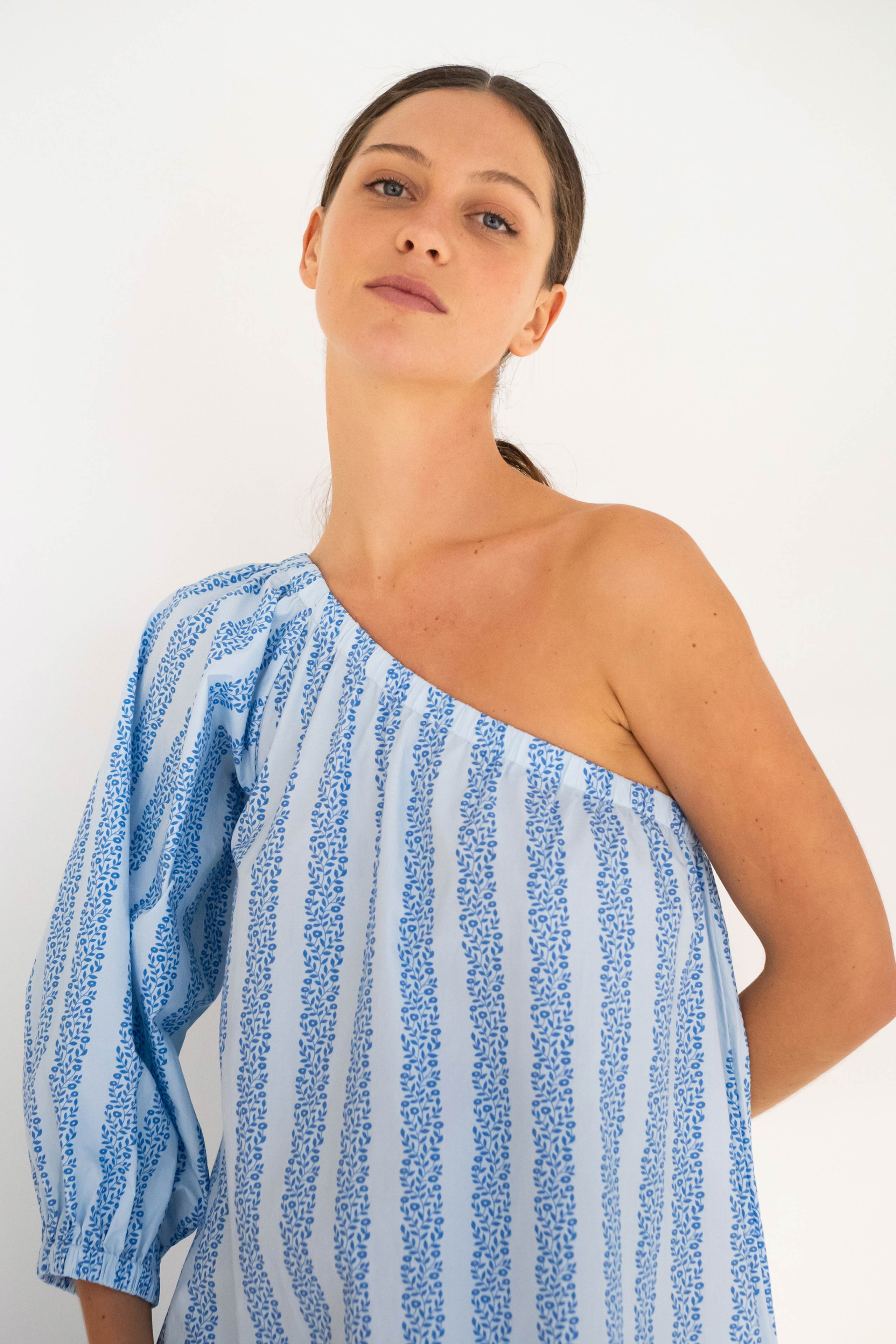 KLEID ASYMMETRISCH FLOWERS