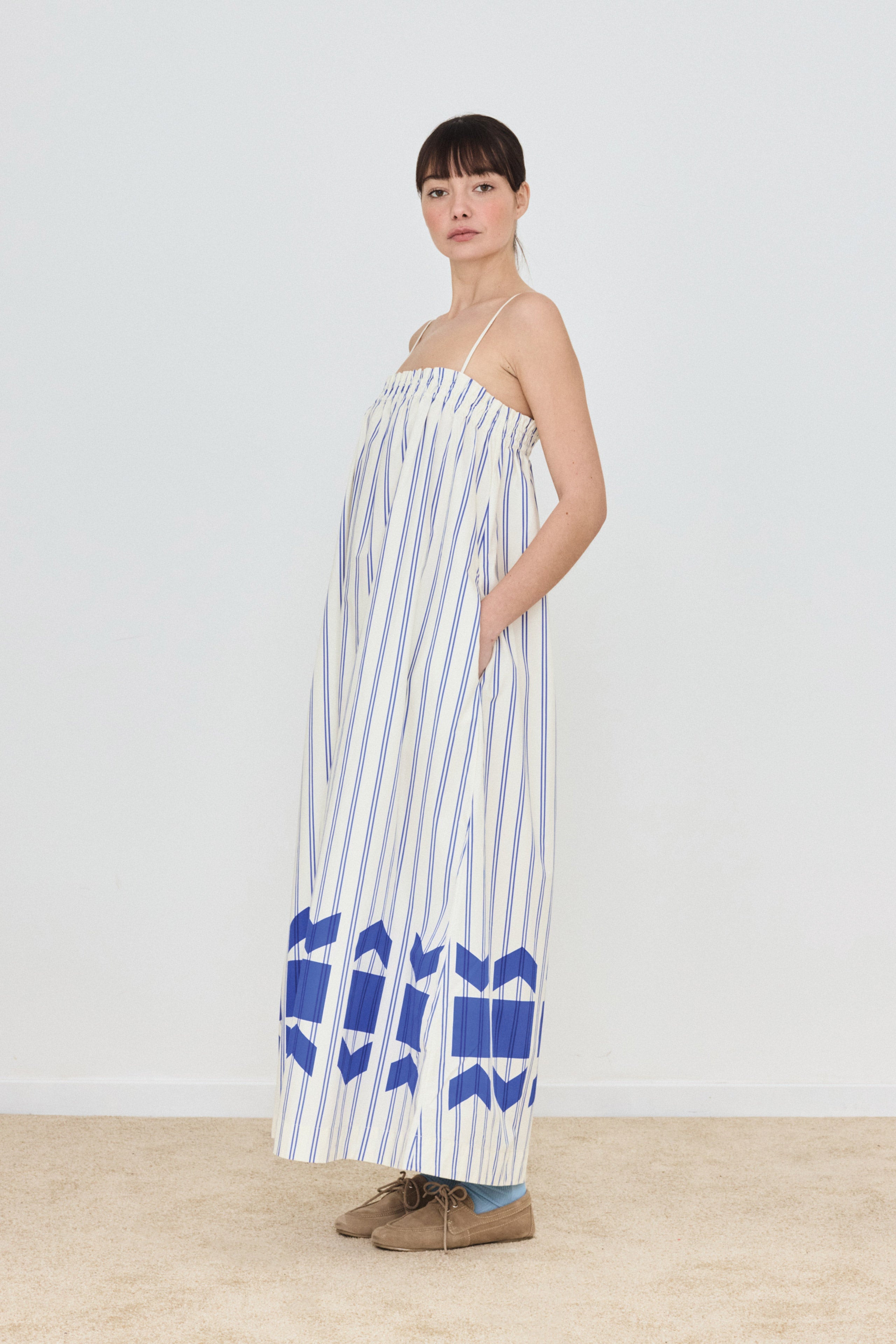 STRIPED MAXI DRESS