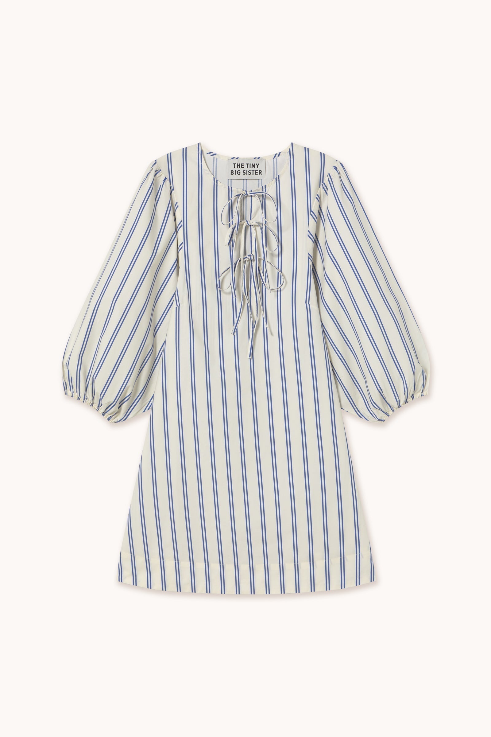 STRIPED PUFF SLEEVES DRESS