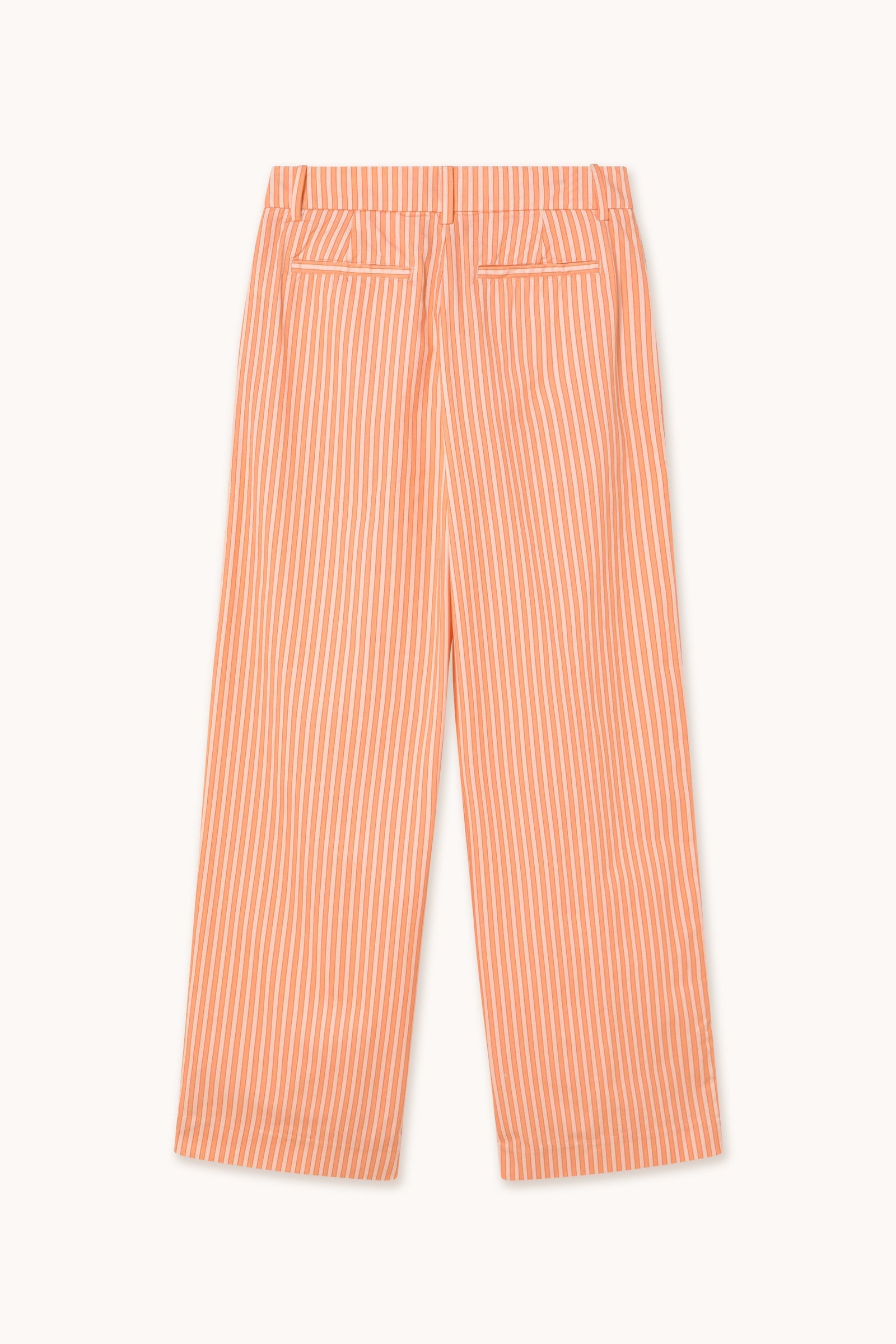 STRIPED TWILL TROUSERS