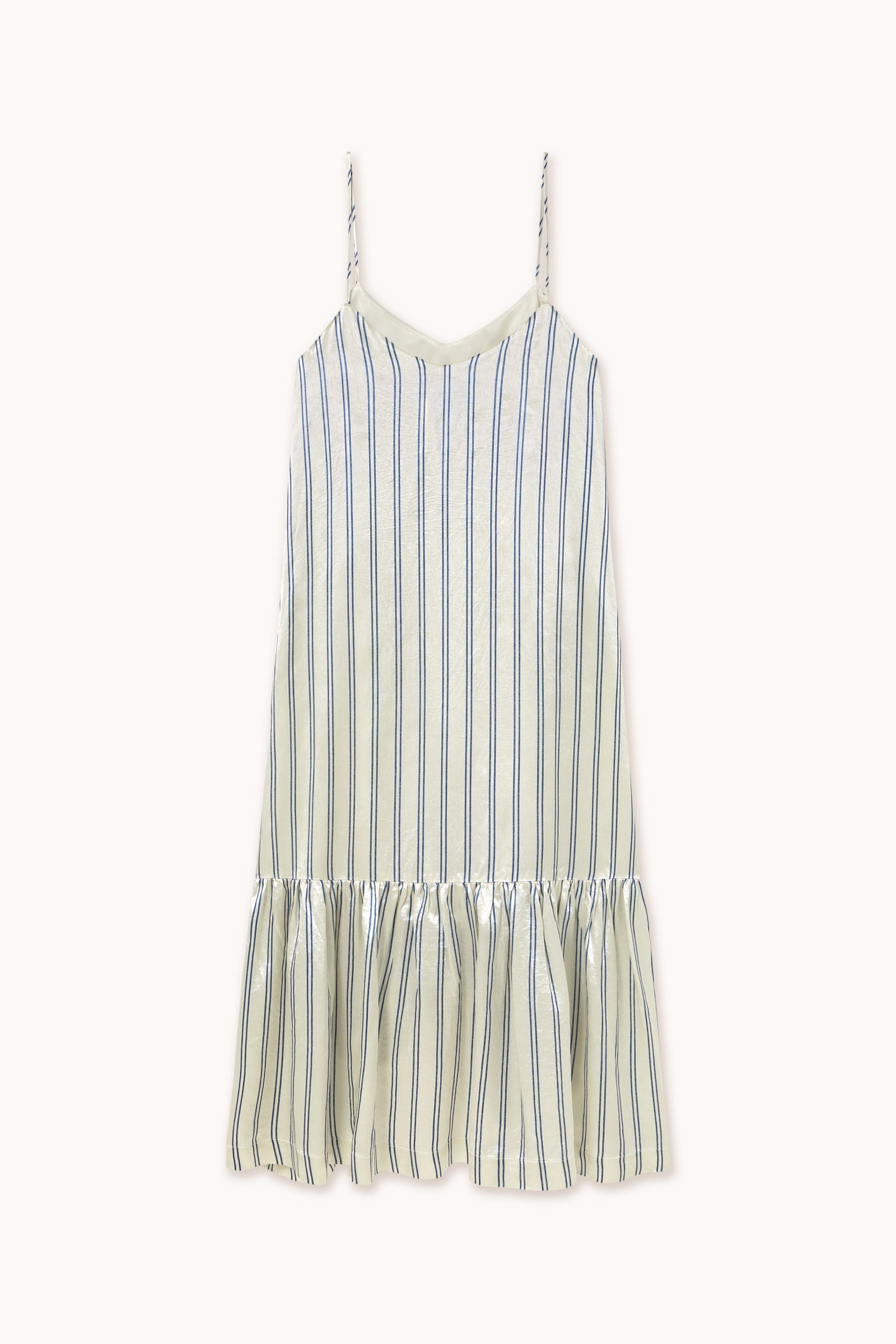 STRIPES RUFFLE DRESS