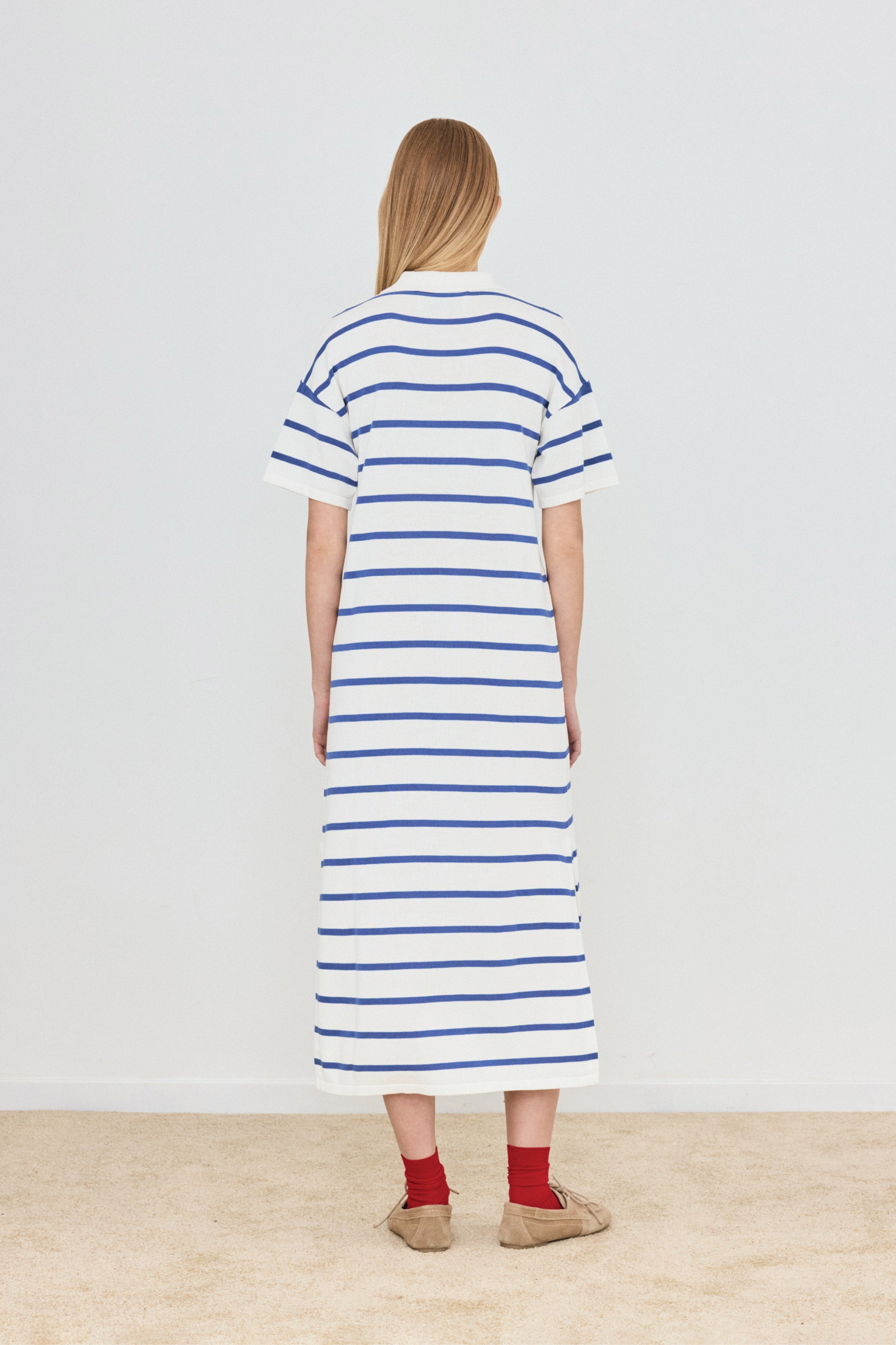 STRIPED POLO DRESS