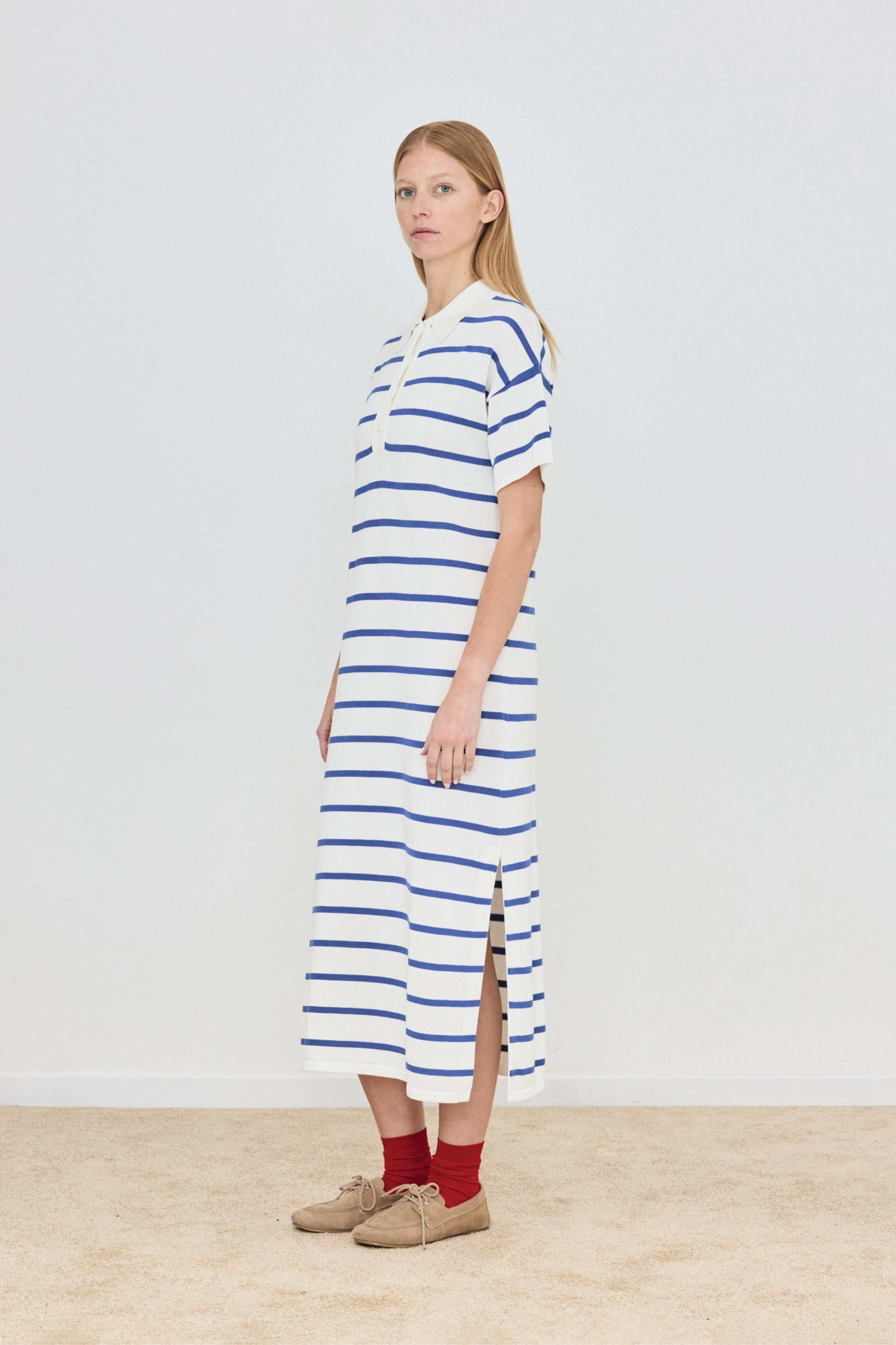 STRIPED POLO DRESS
