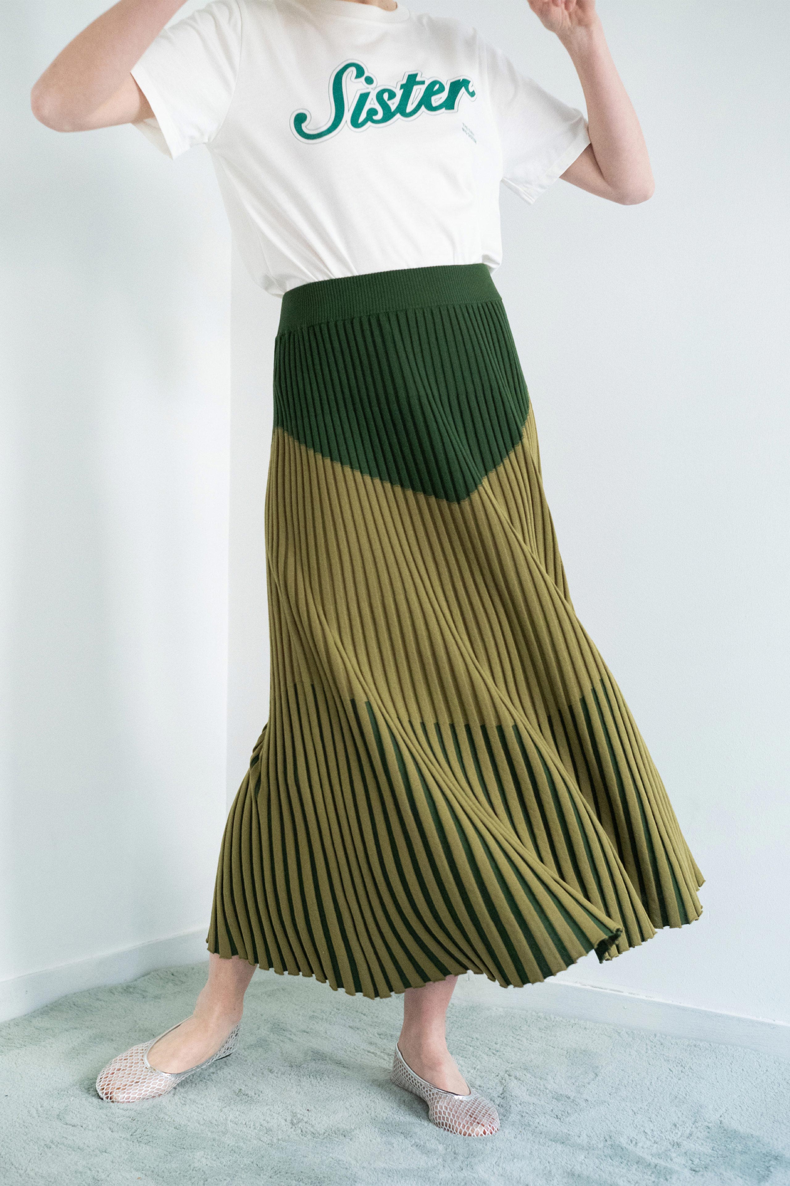 COLOR BLOCK SKIRT