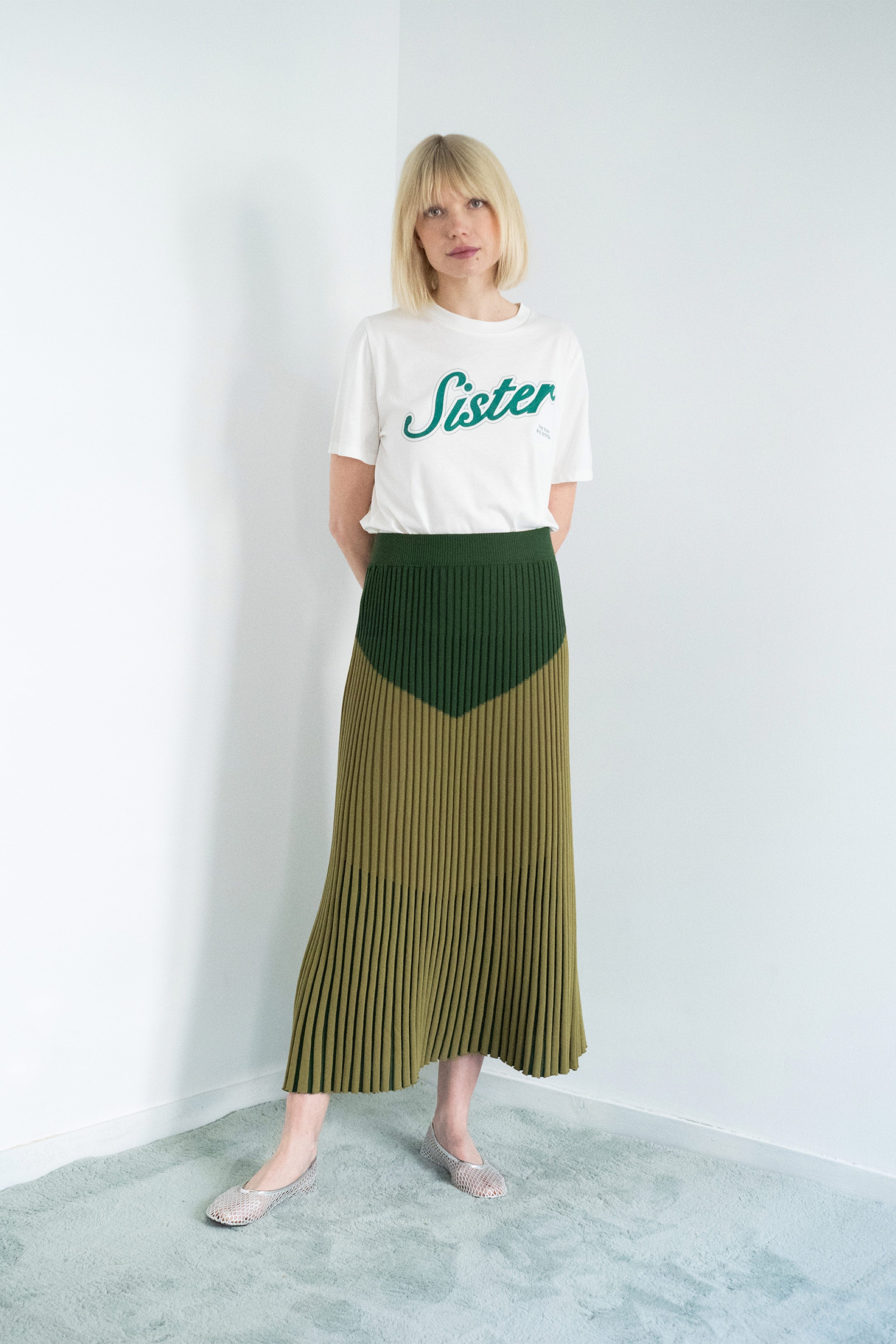 COLOR BLOCK SKIRT