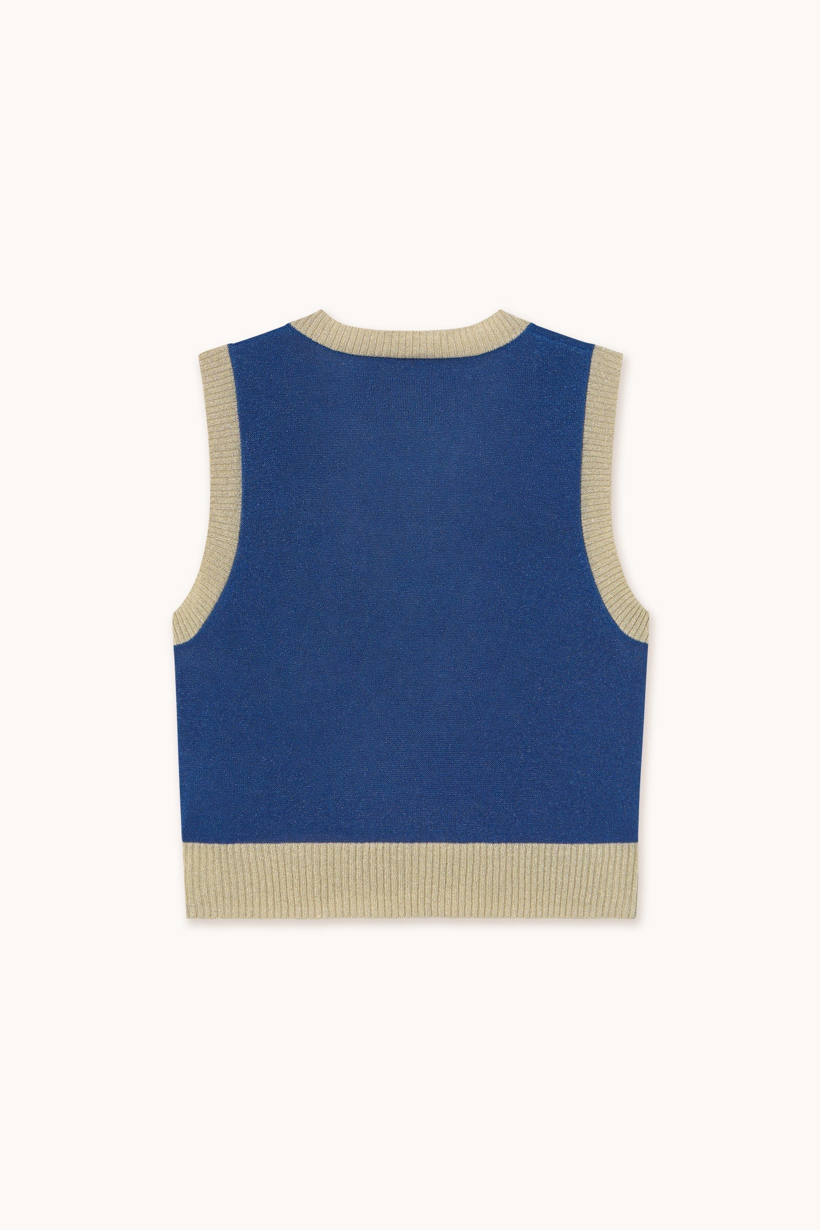 CONTRAST BUTTONED VEST