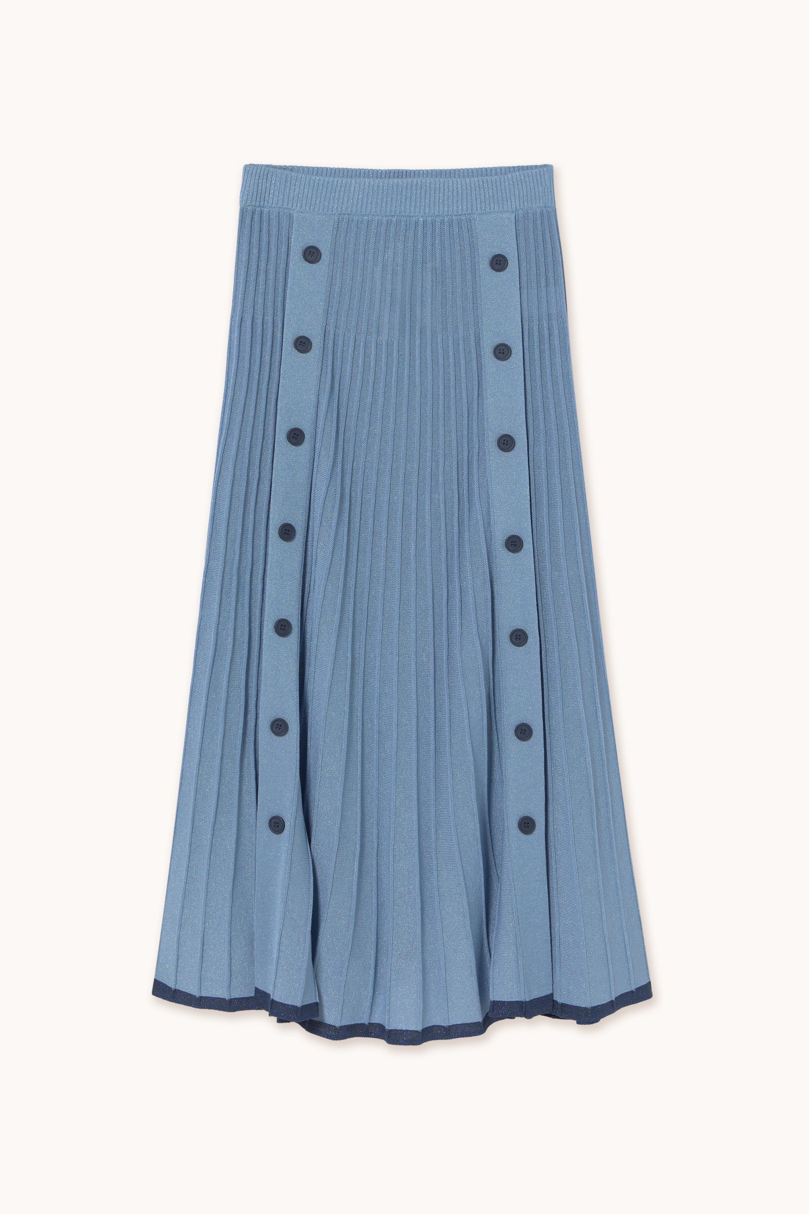CONTRAST BUTTONED SKIRT