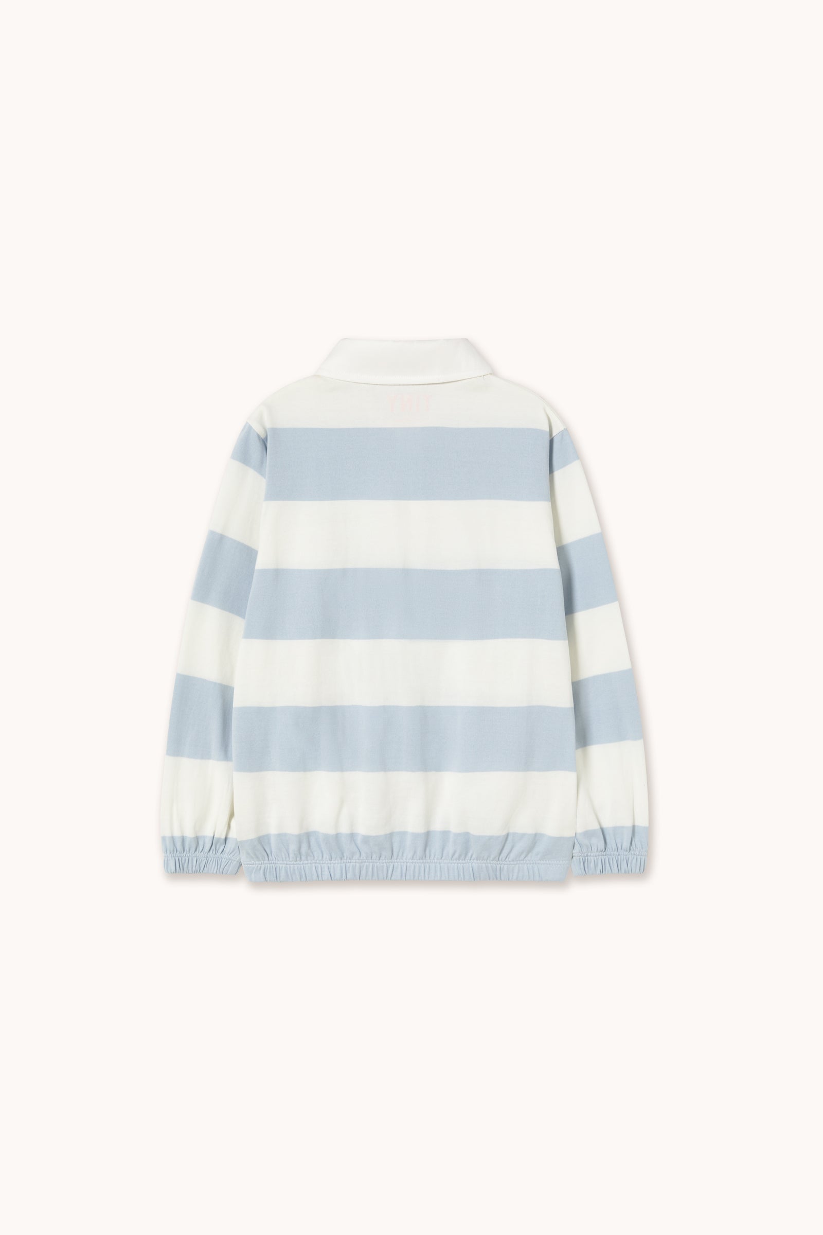 STRIPES KNIT POLO SLEEVE TEE