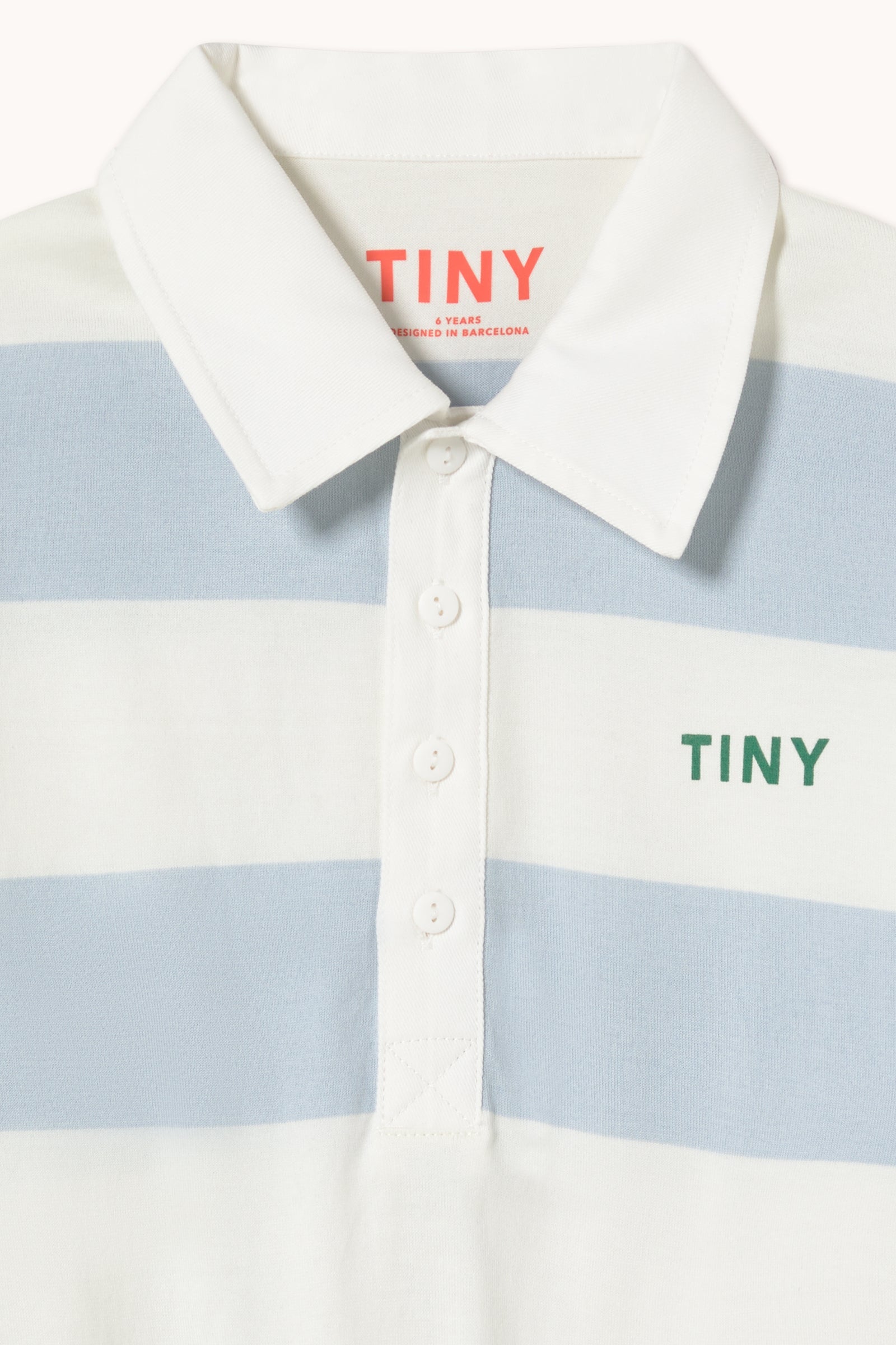STRIPES KNIT POLO SLEEVE TEE