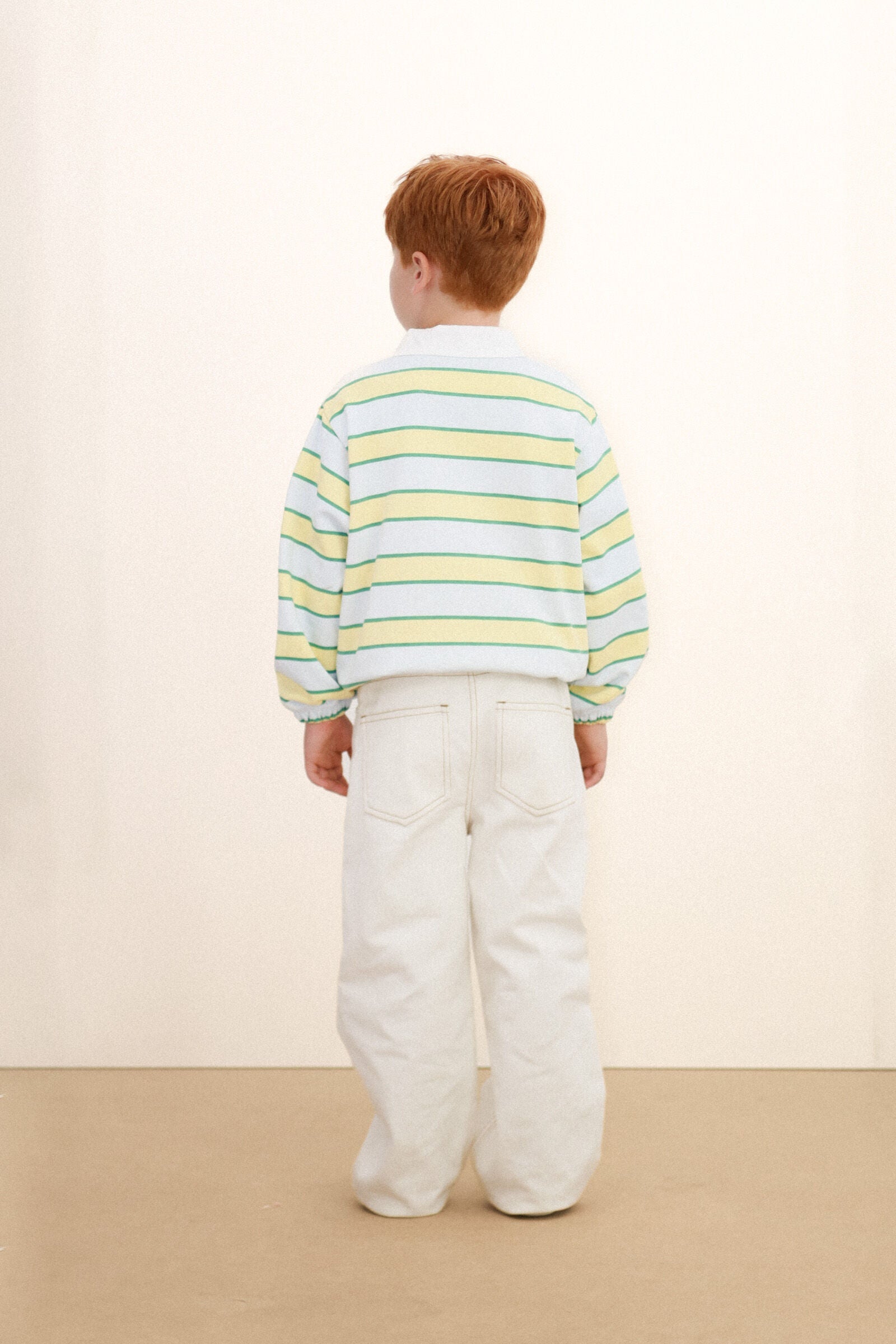RETRO STRIPES POLO SWEATSHIRT