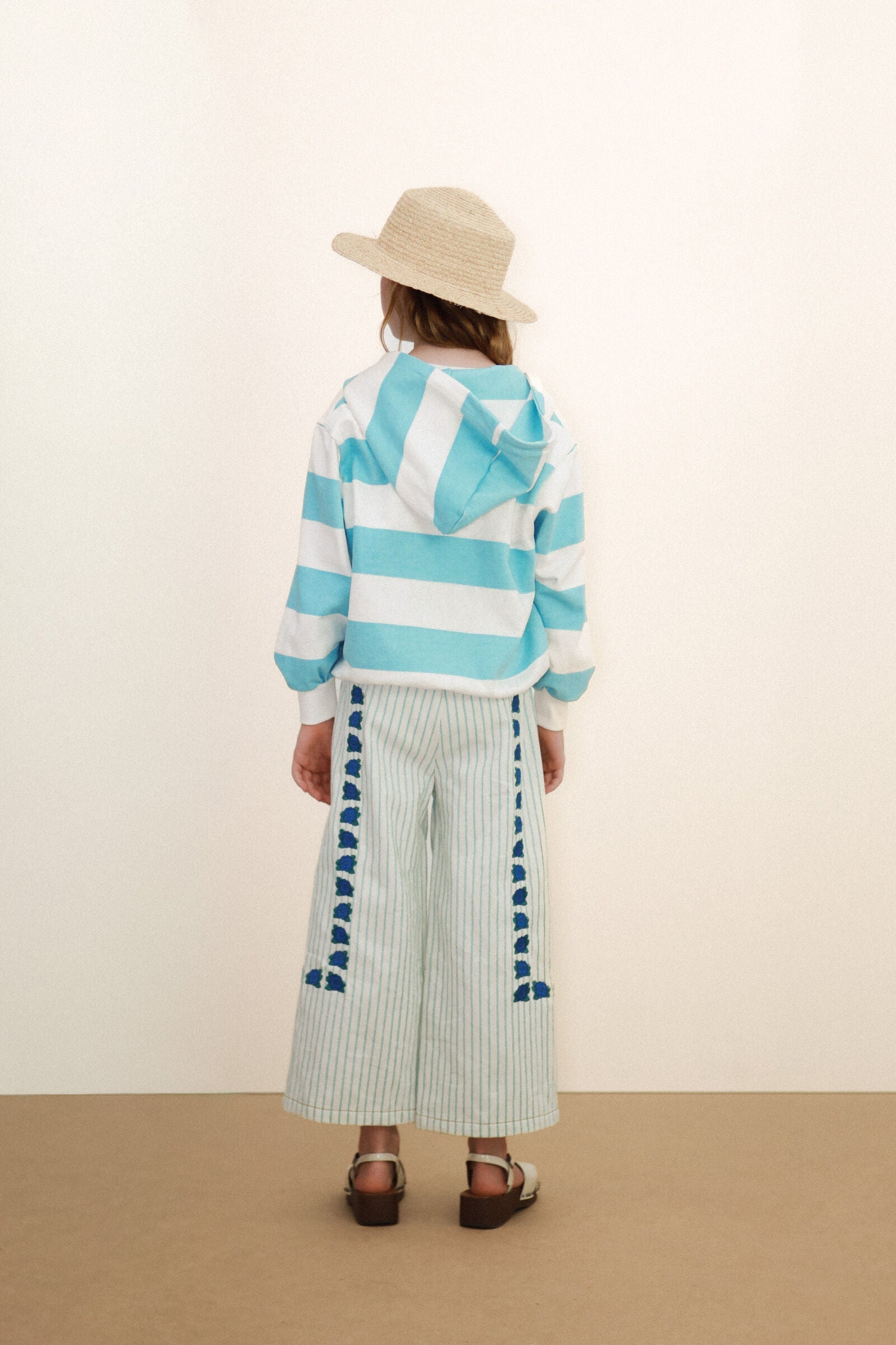 CYAN STRIPES HOODIE
