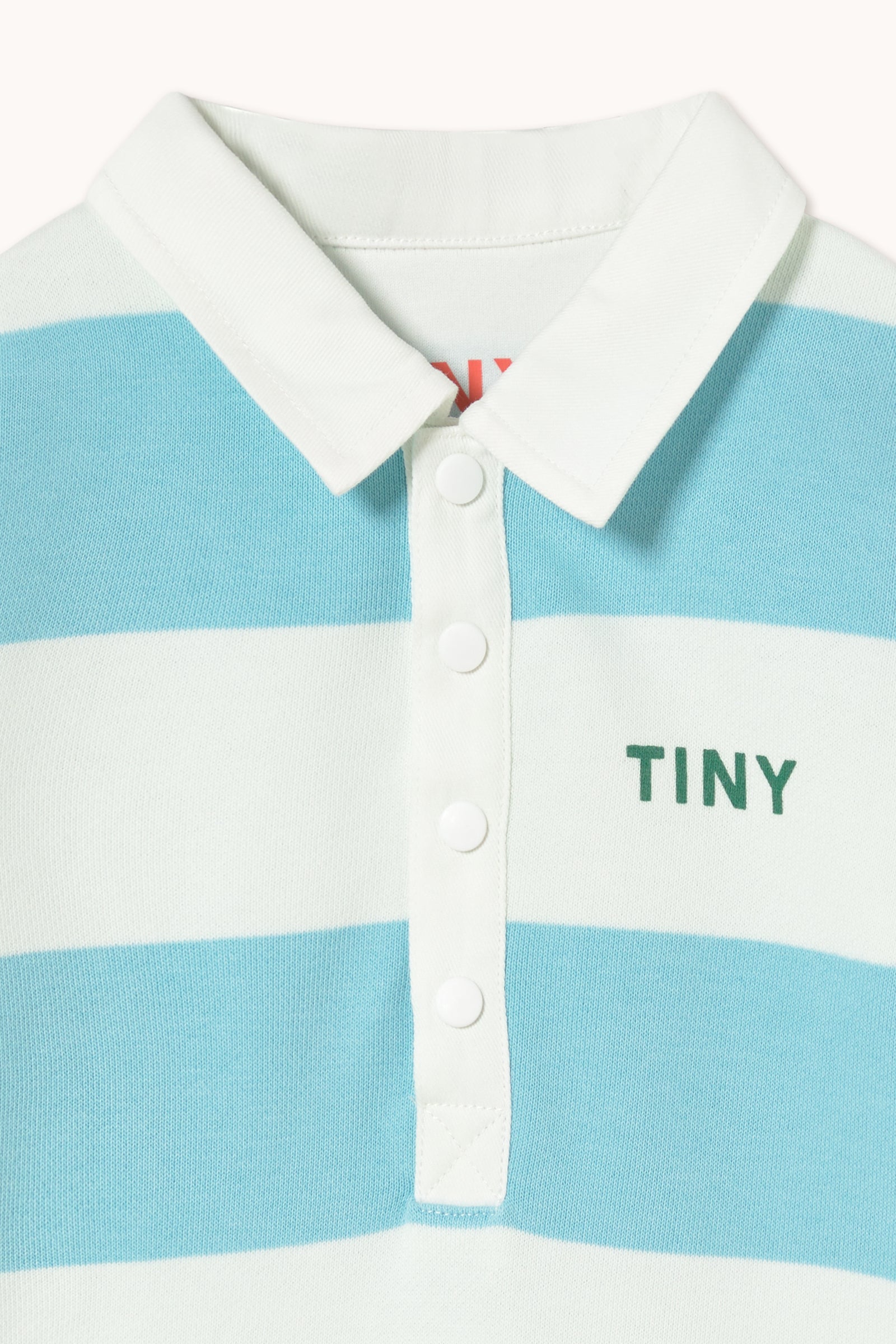 CYAN STRIPES POLO ONE-PIECE