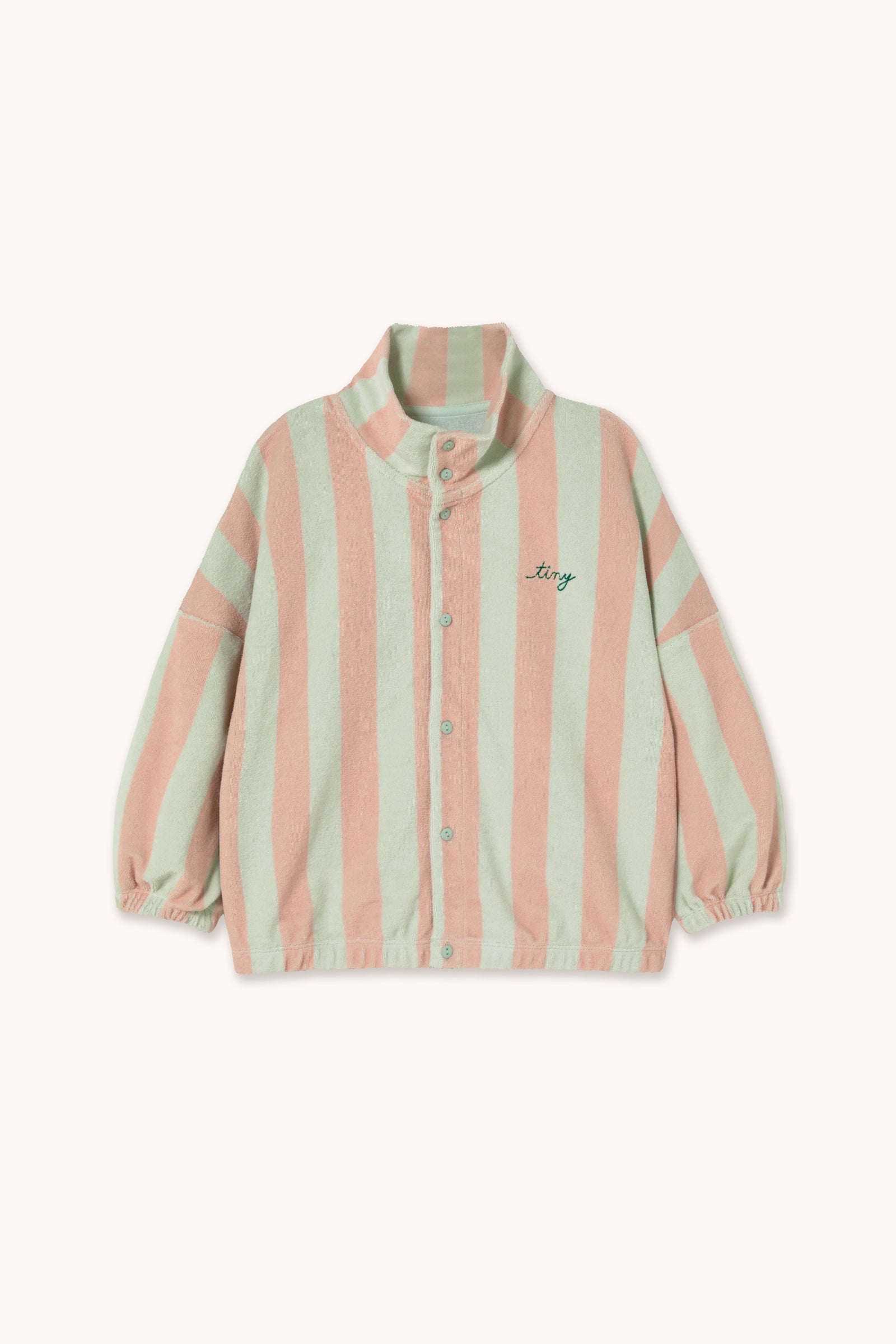 STRIPES TOWEL MOCKNECK SWEATSHIRT