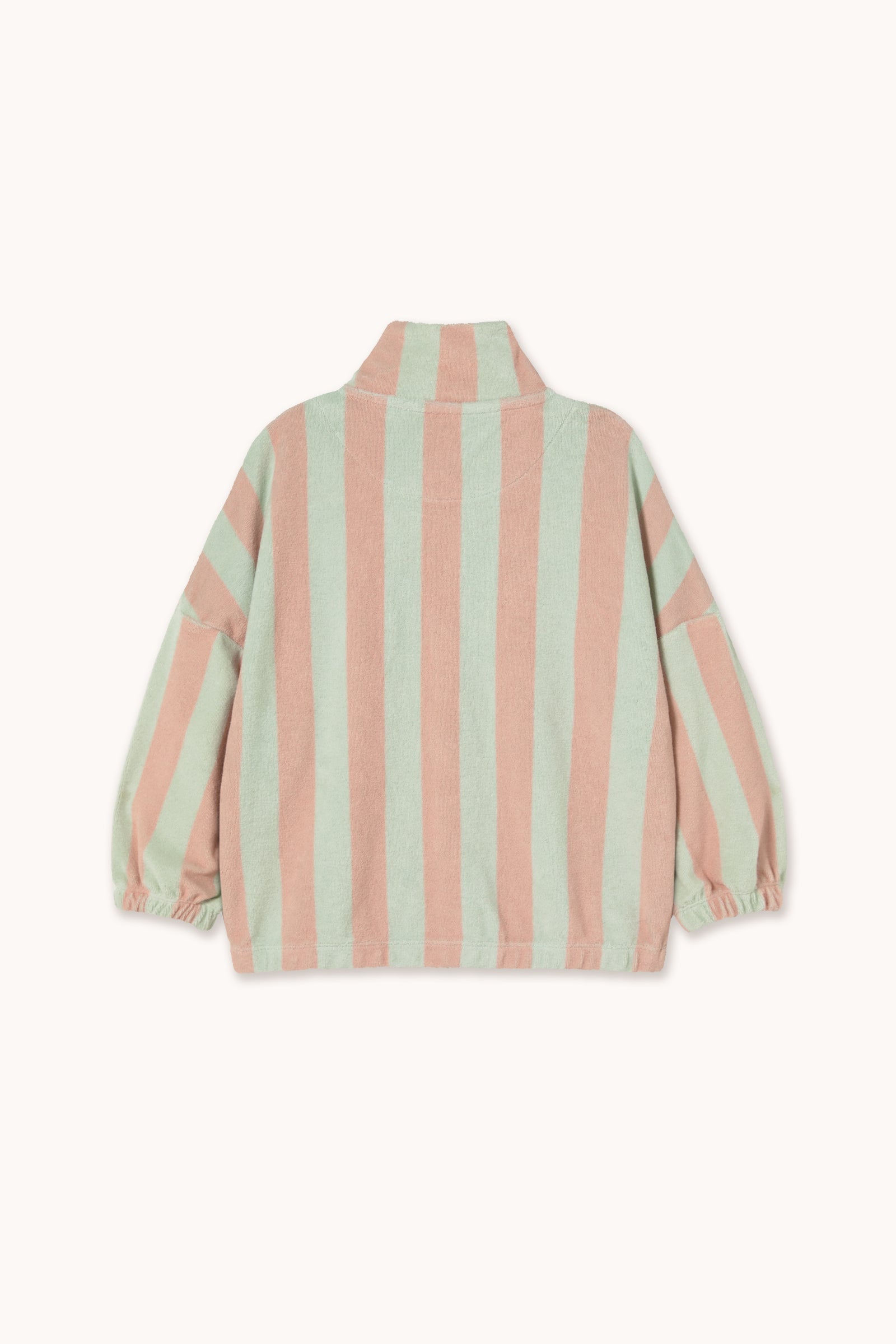 STRIPES TOWEL MOCKNECK SWEATSHIRT
