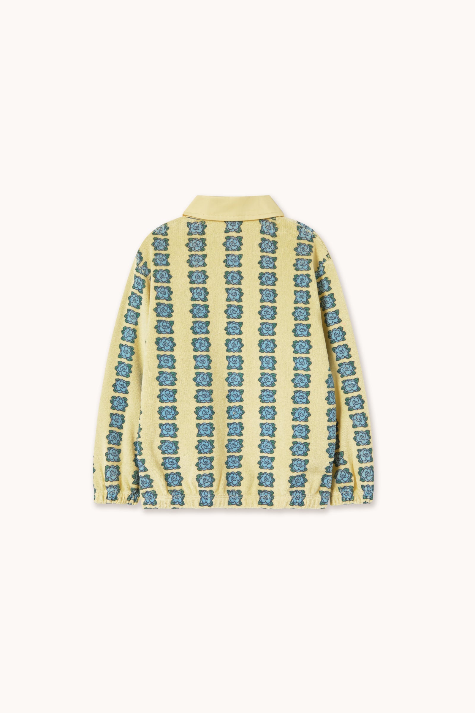 BLUE FLOWERS POLO SLEEVE TEE