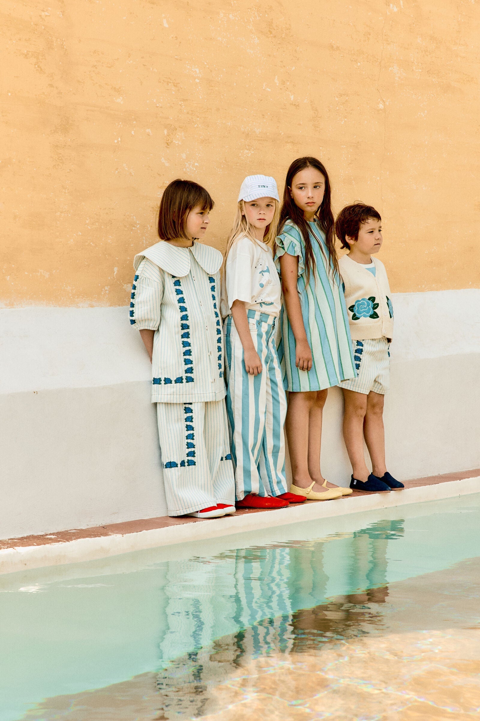 RETRO STRIPES BLUE TOWEL DRESS