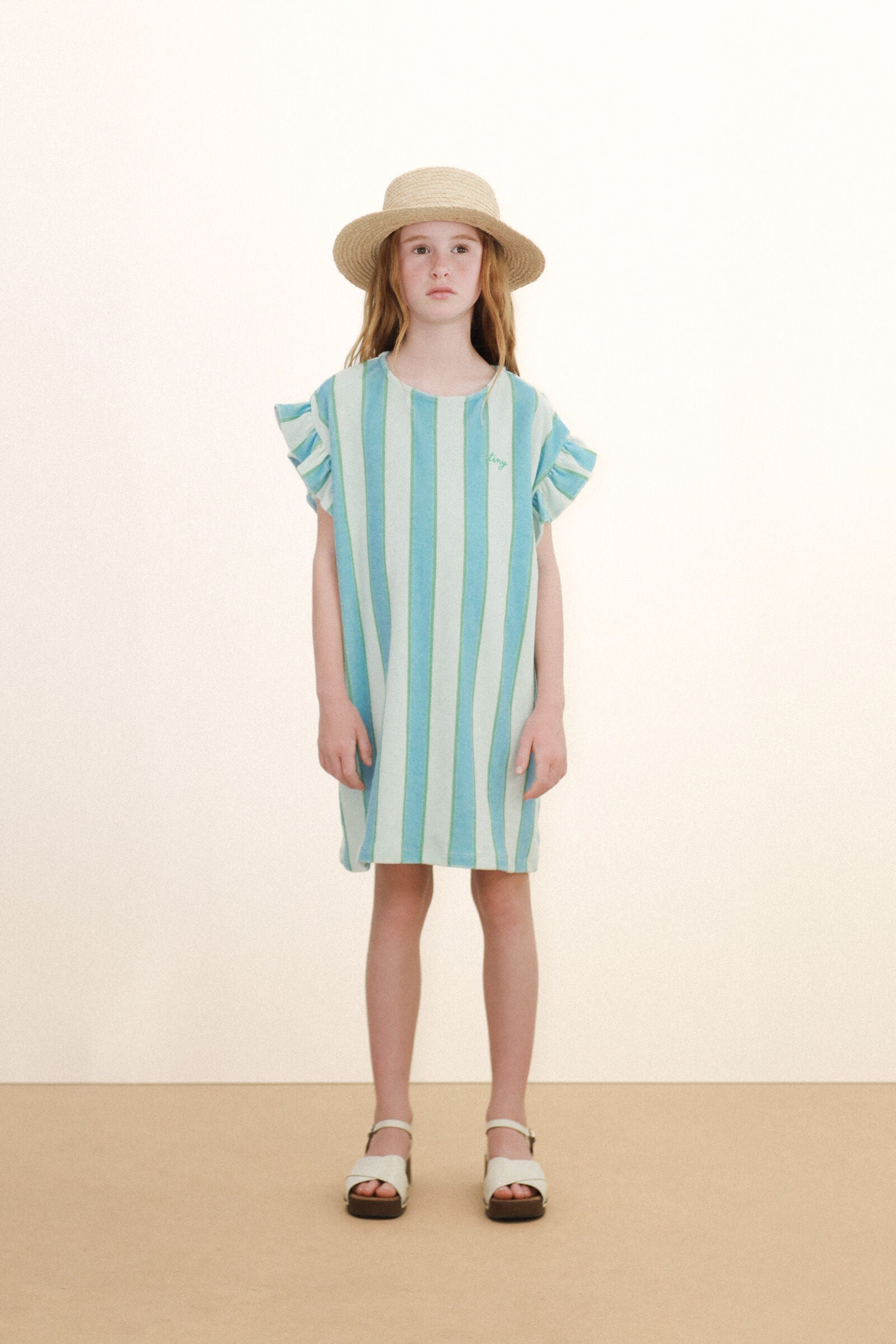 RETRO STRIPES BLUE TOWEL DRESS