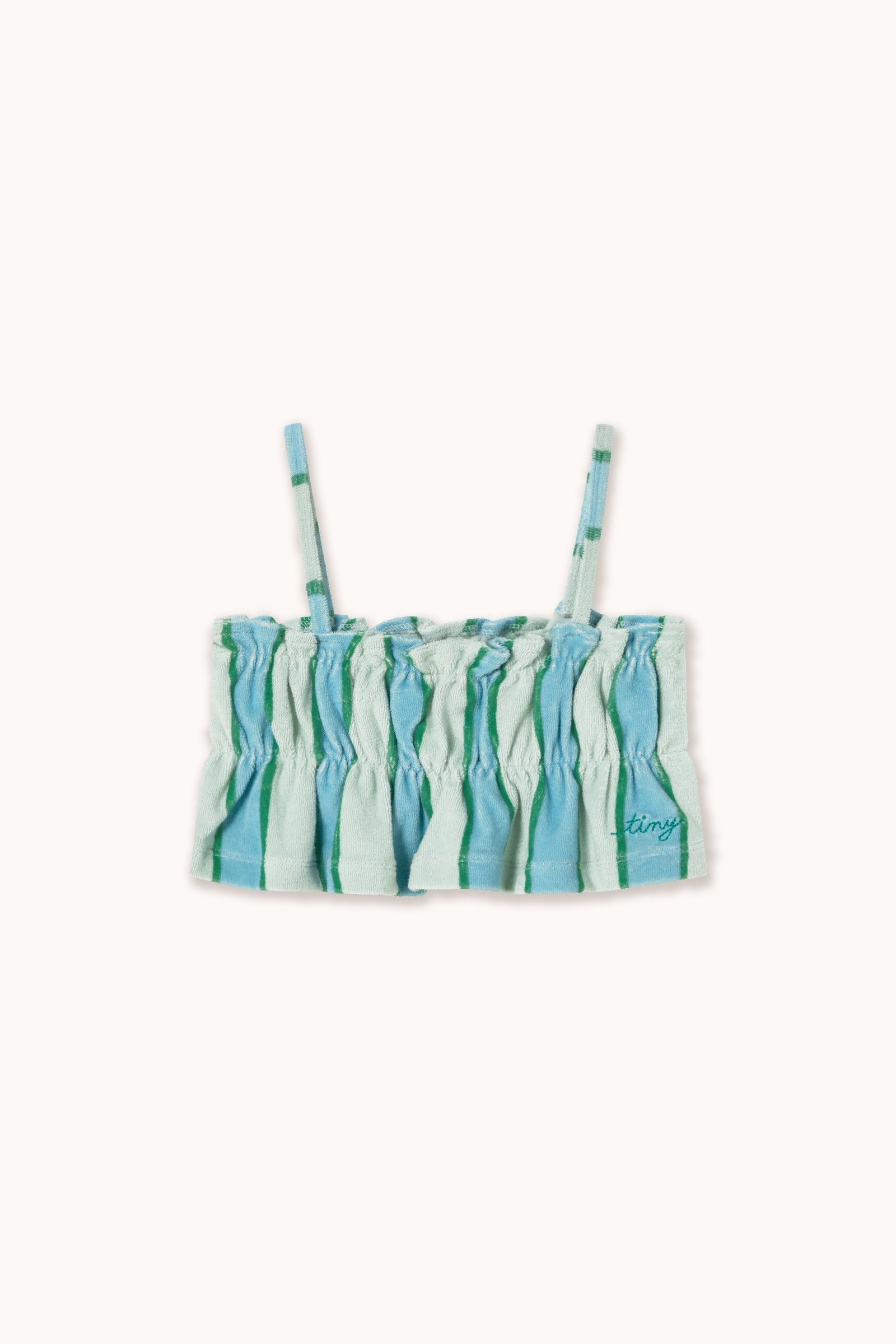 RETRO STRIPES BLUE TOWEL TOP