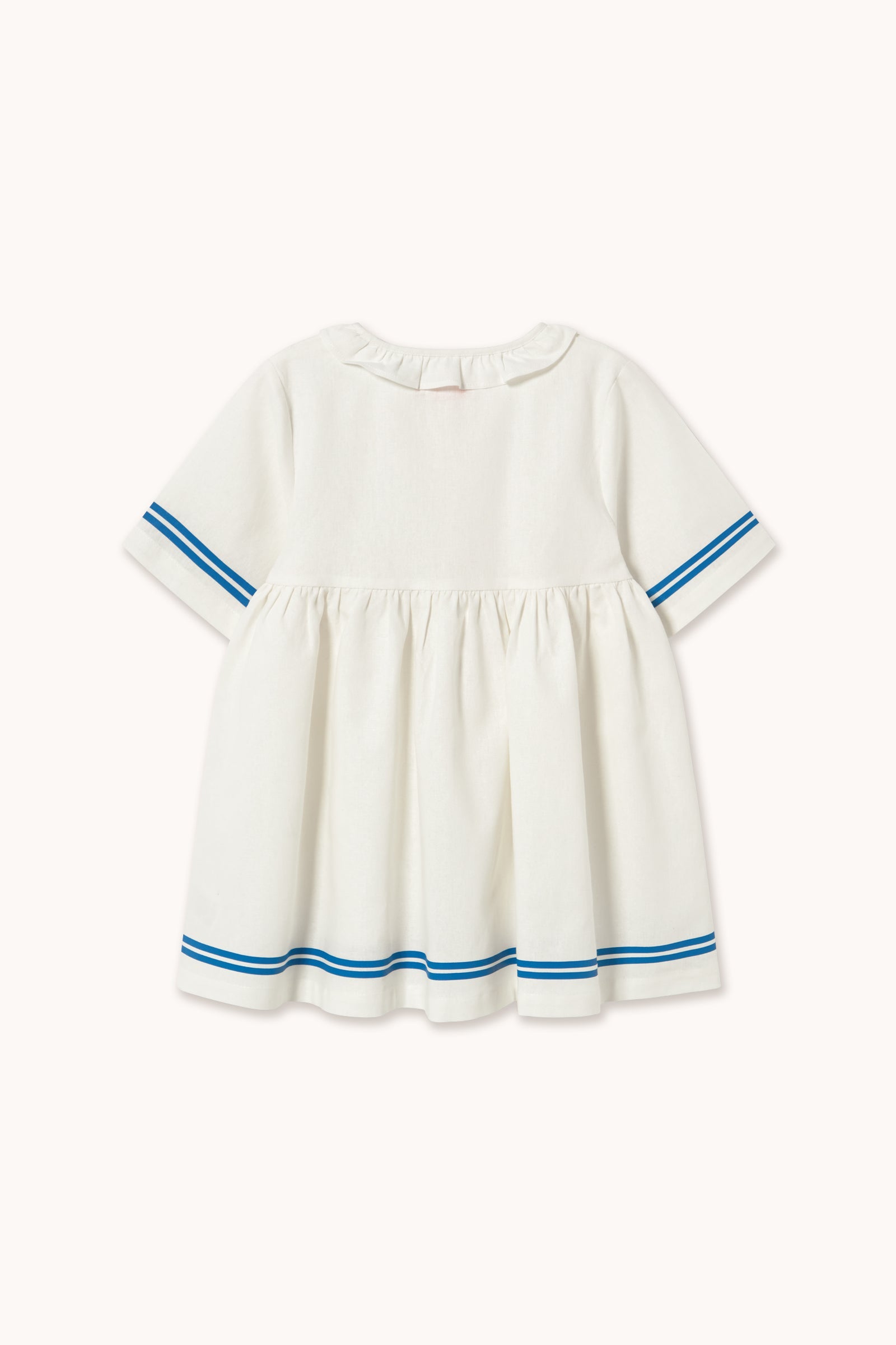STRIPES FRILLED DRESS
