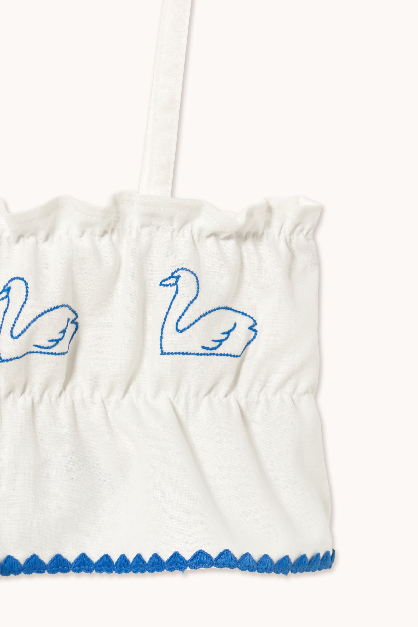 SWANS BOWS LINEN TOP