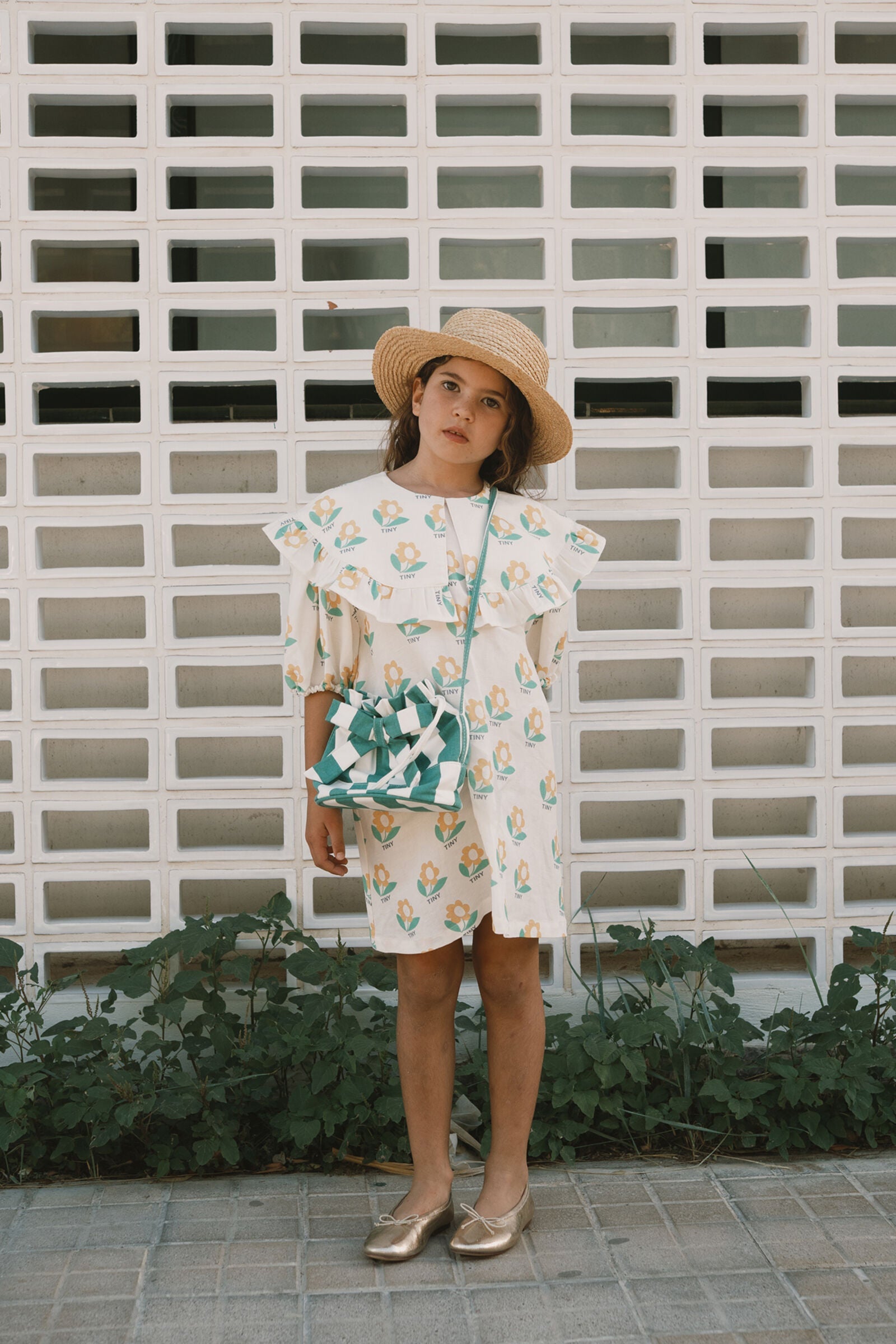 TINY FLOWER LINEN DRESS