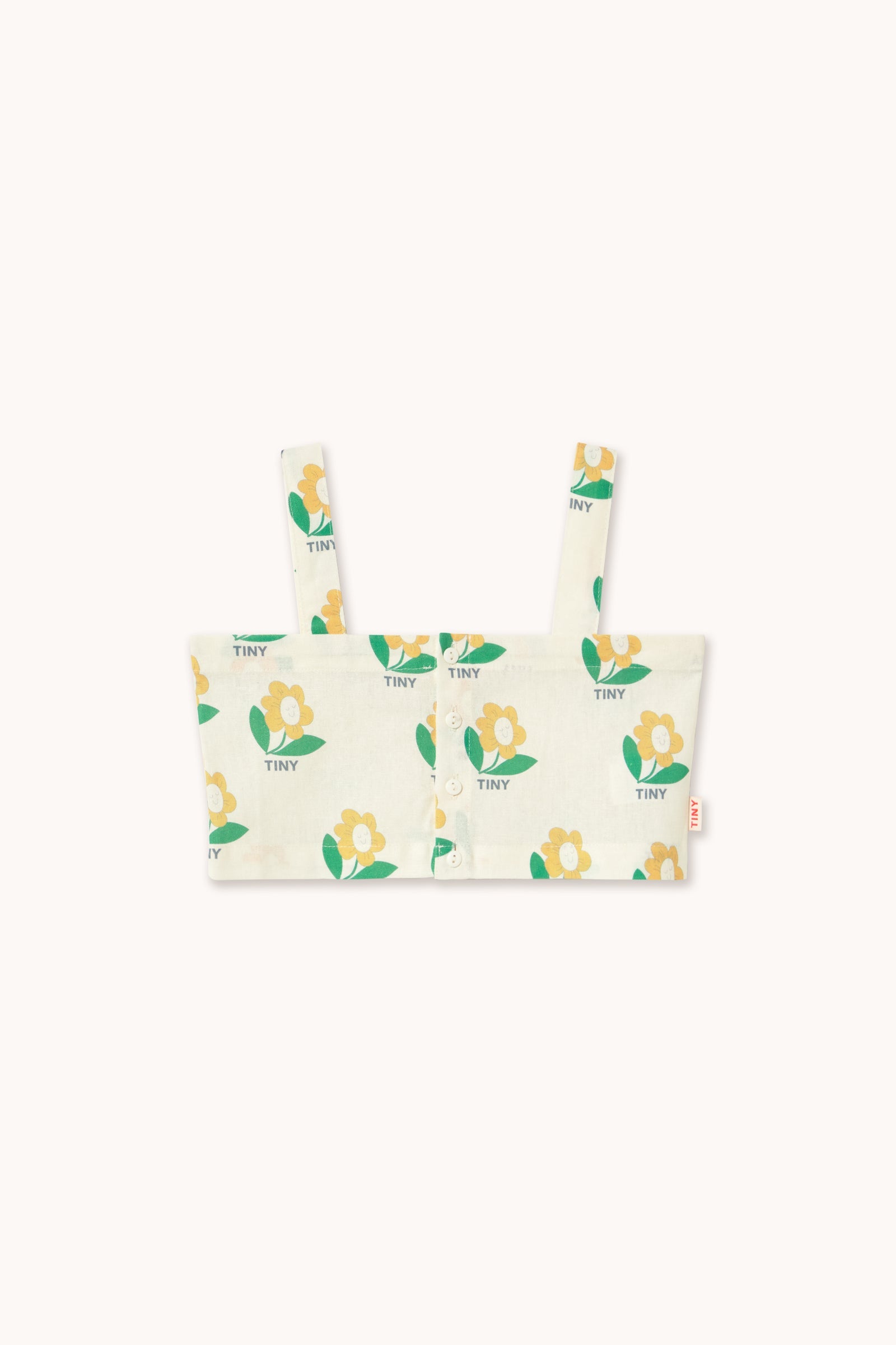 TINY FLOWER LINEN CROP TOP