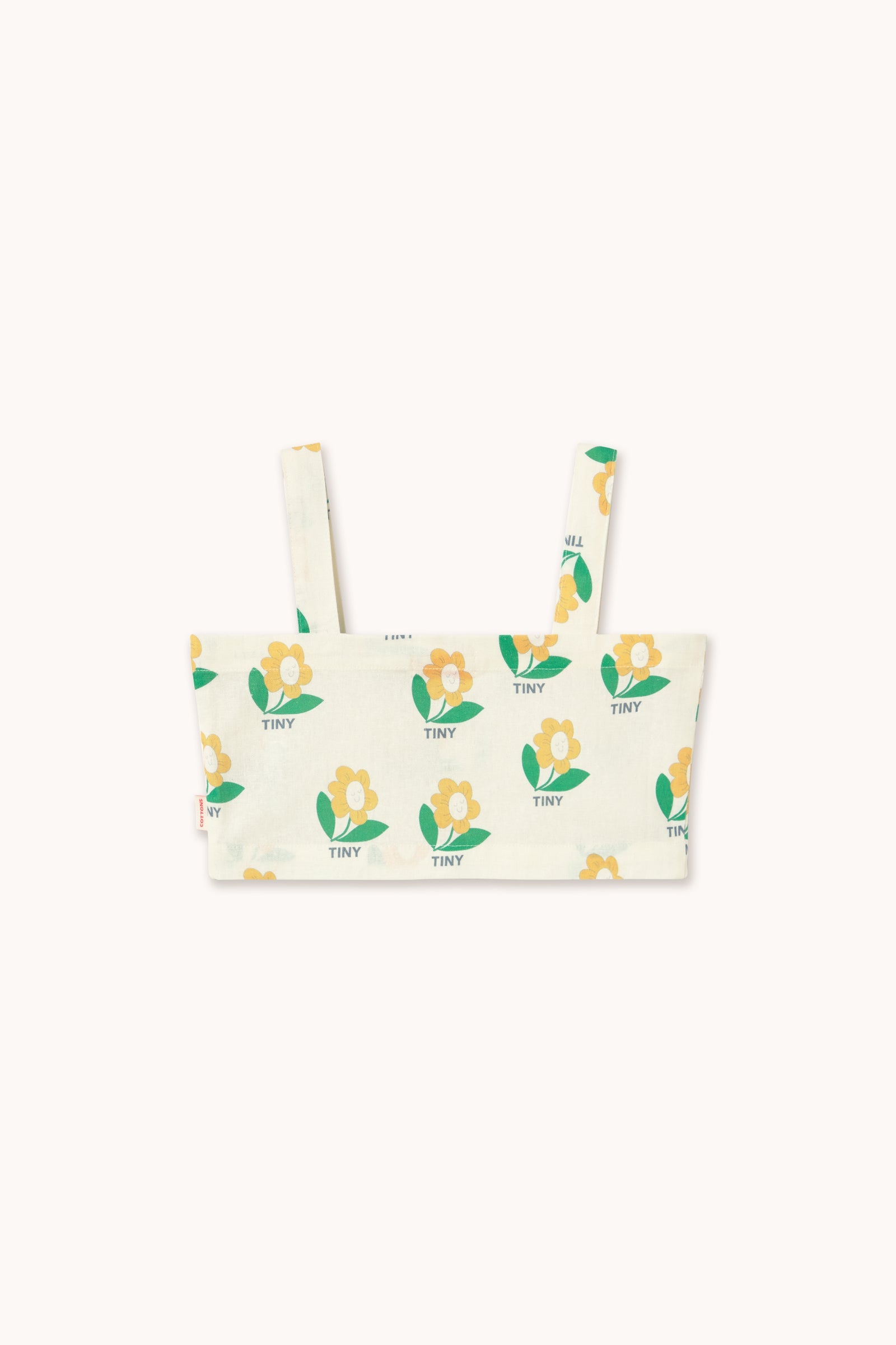 TINY FLOWER LINEN CROP TOP