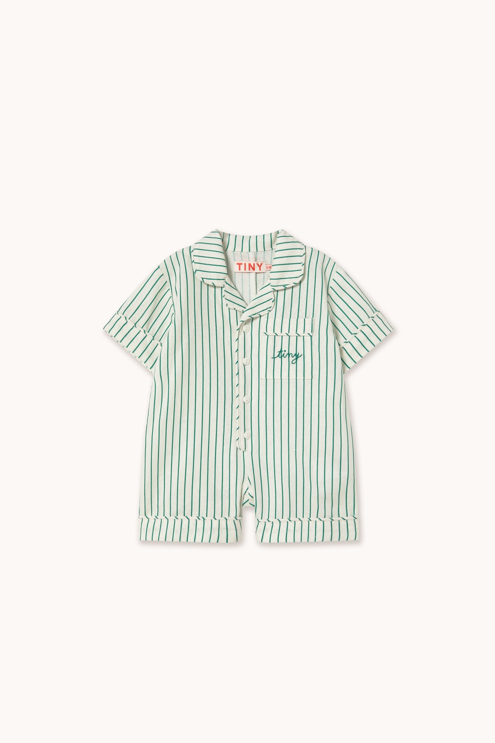 EMERALD STRIPES BABY ONE-PIECE
