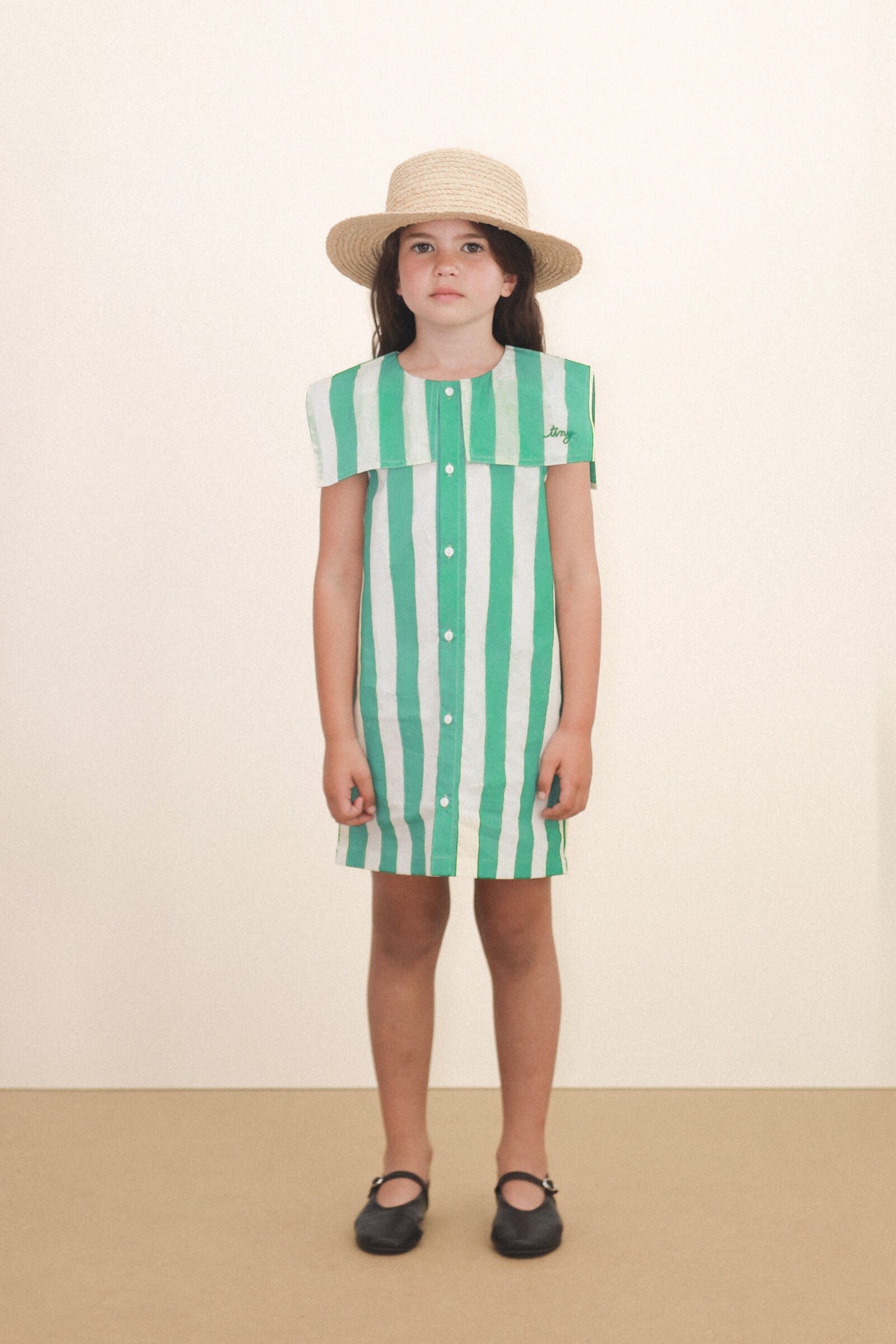 EMERALD STRIPES DRESS
