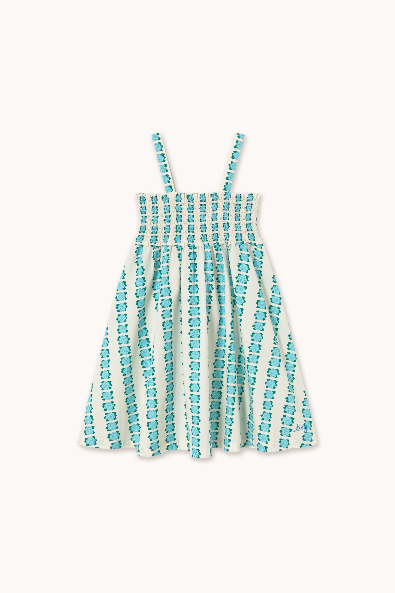 BLUE FLOWERS STRAP DRESS
