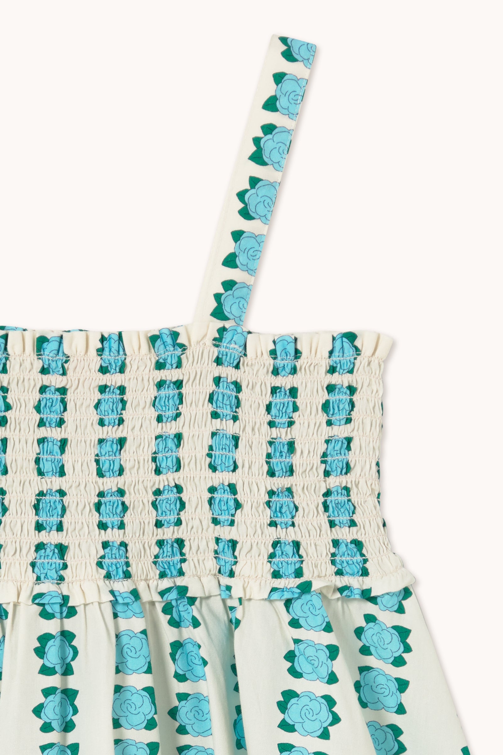 BLUE FLOWERS STRAP DRESS