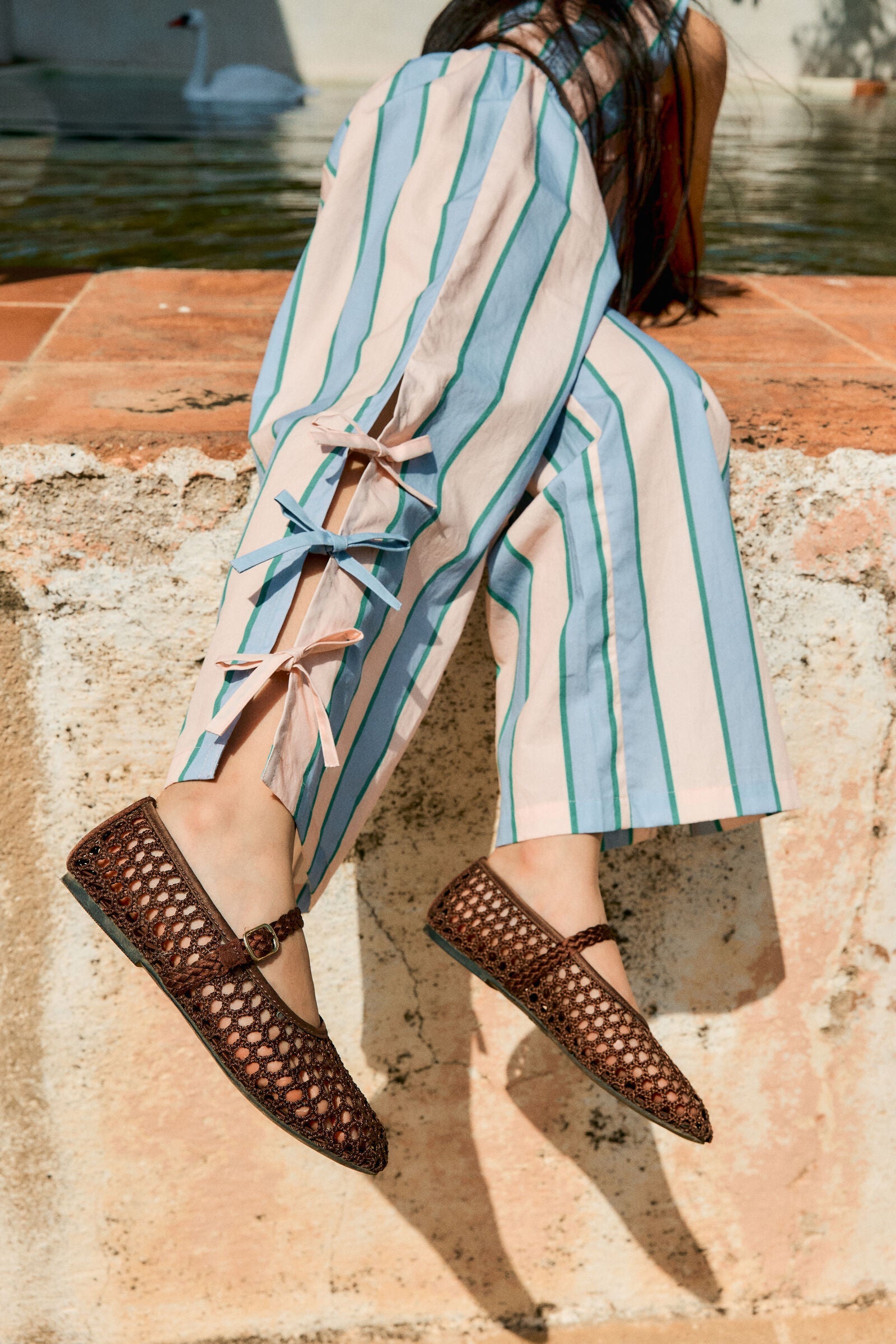 RETRO STRIPES BOWS PANT