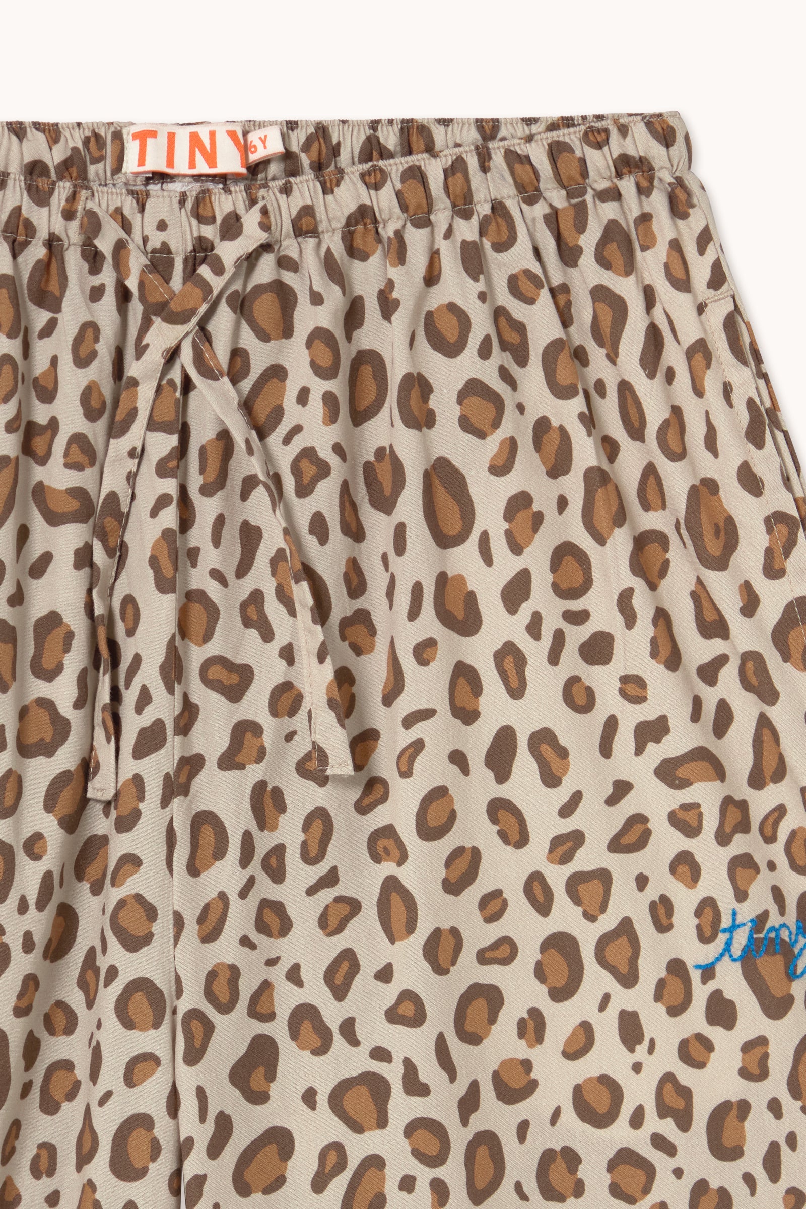 ANIMAL PRINT POPLIN PANT