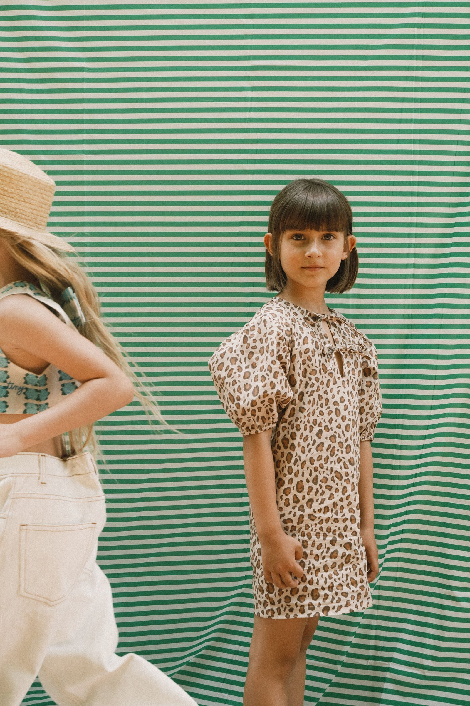 ANIMAL PRINT BOWS DRESS