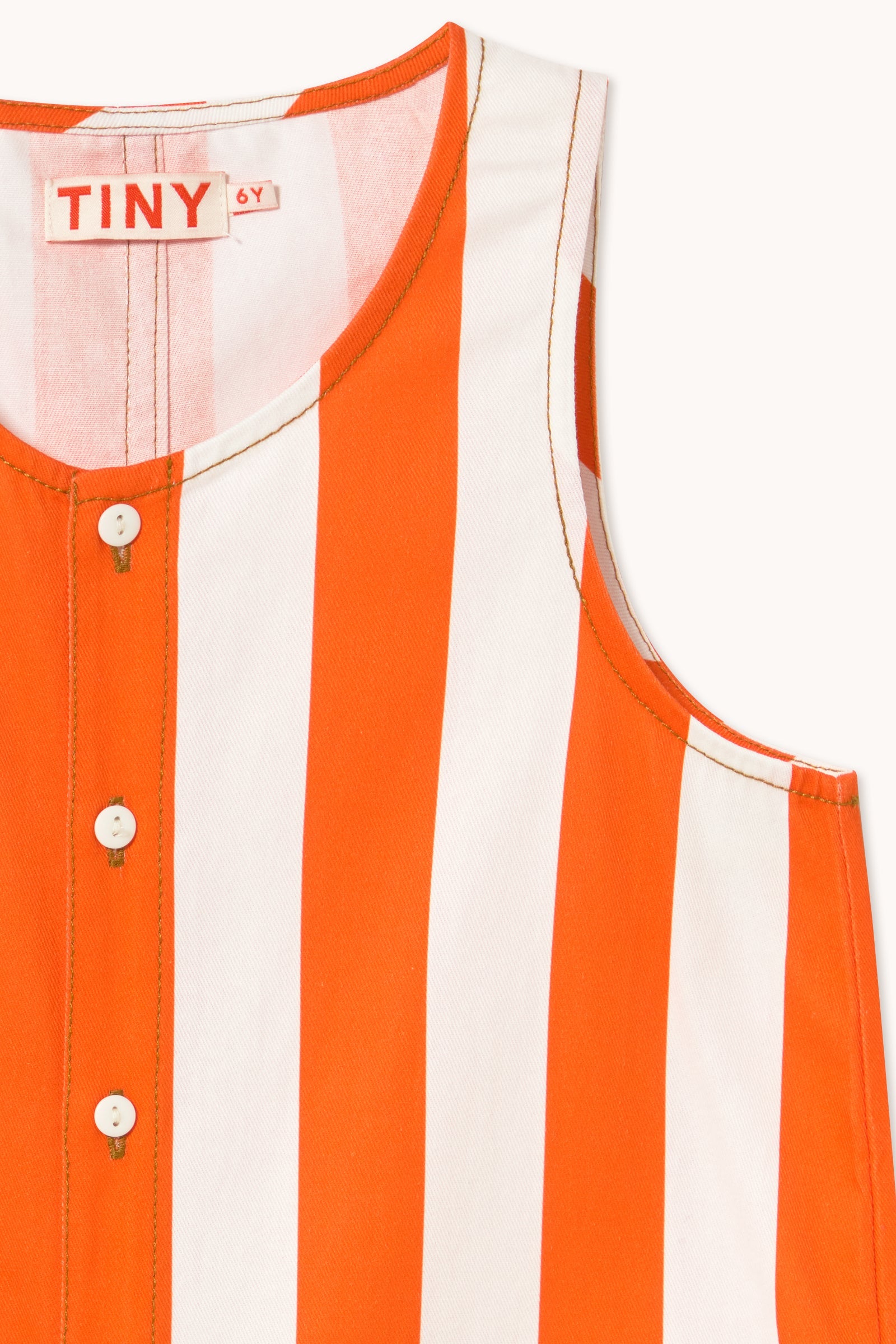 STRIPES TWILL LONG ONE-PIECE