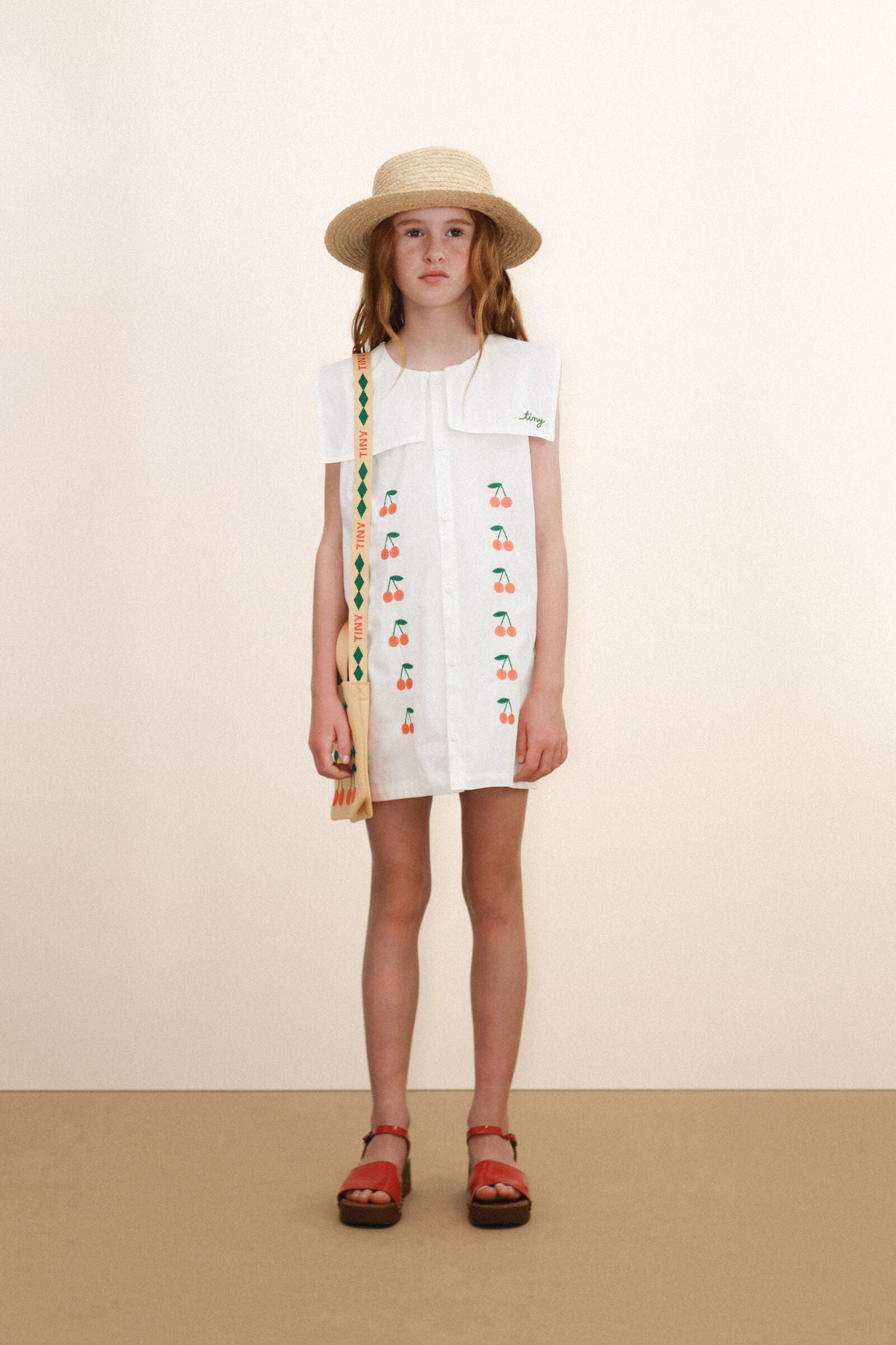 MINI CHERRIES TWILL DRESS