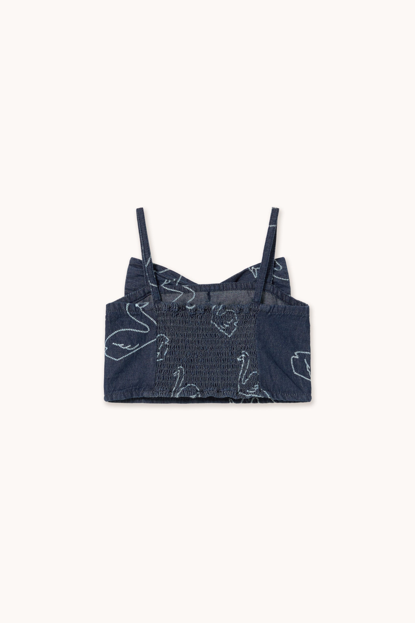 BIG SWANS DENIM BOW TOP